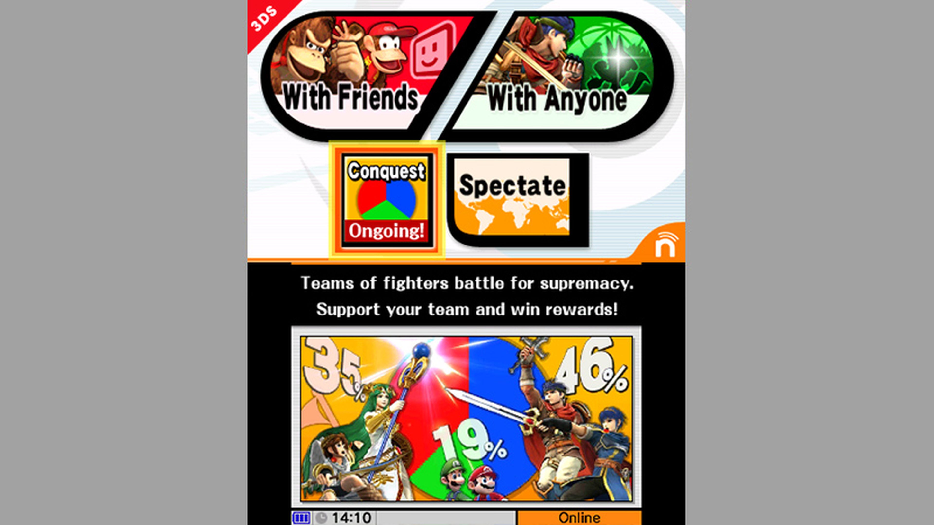 El modo Conquista de Super Smash Bros. for 3DS al detalle