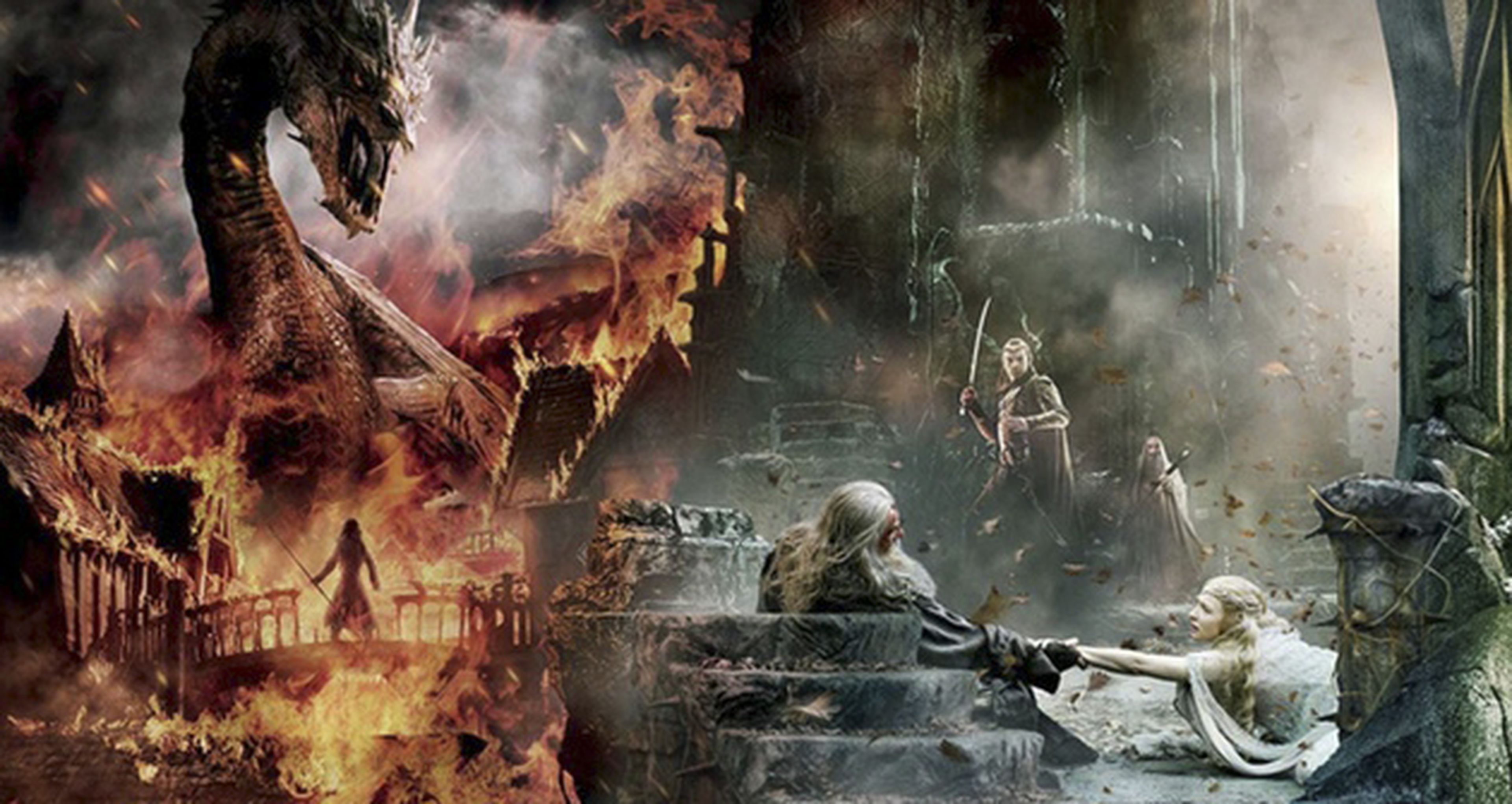 Impresionante cartel promocional de El hobbit: la batalla de los cinco ejércitos