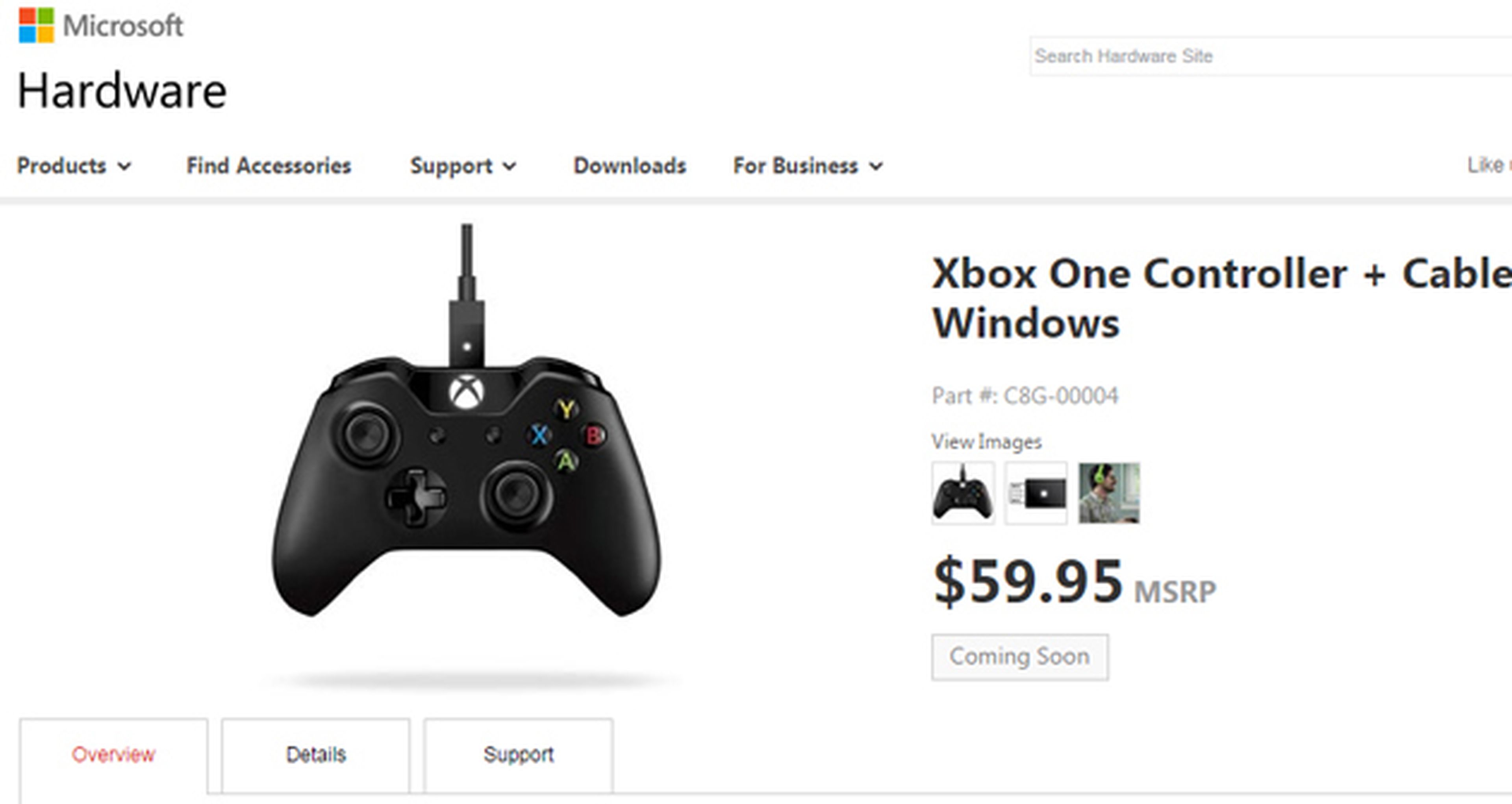 Microsoft lanzará un mando de Xbox One con cable para PC este año