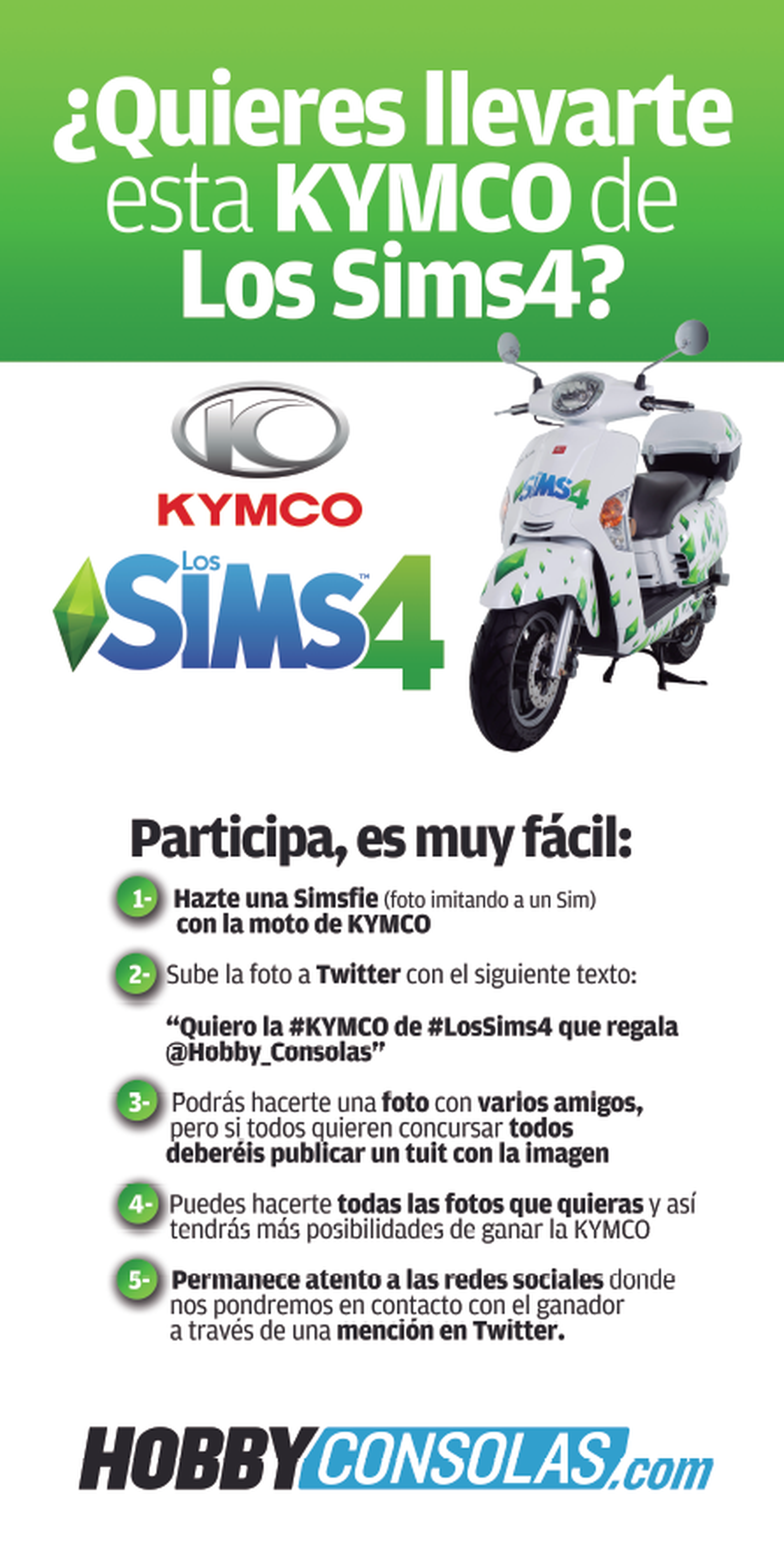 Concurso Madrid Games Week: gana una moto KYMCO de Los Sims 4