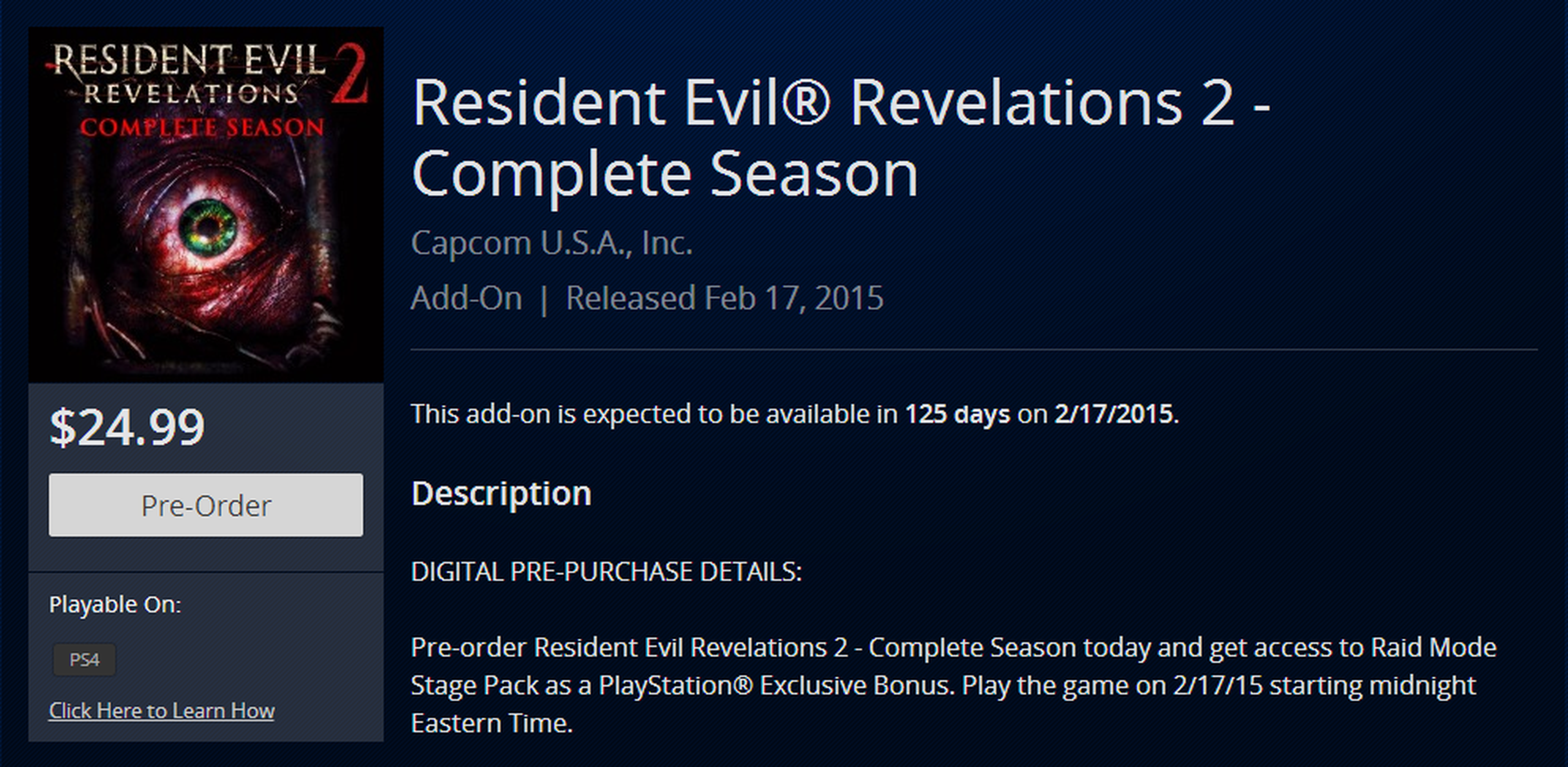 Desmentida la fecha de lanzamiento de Resident Evil: Revelations 2