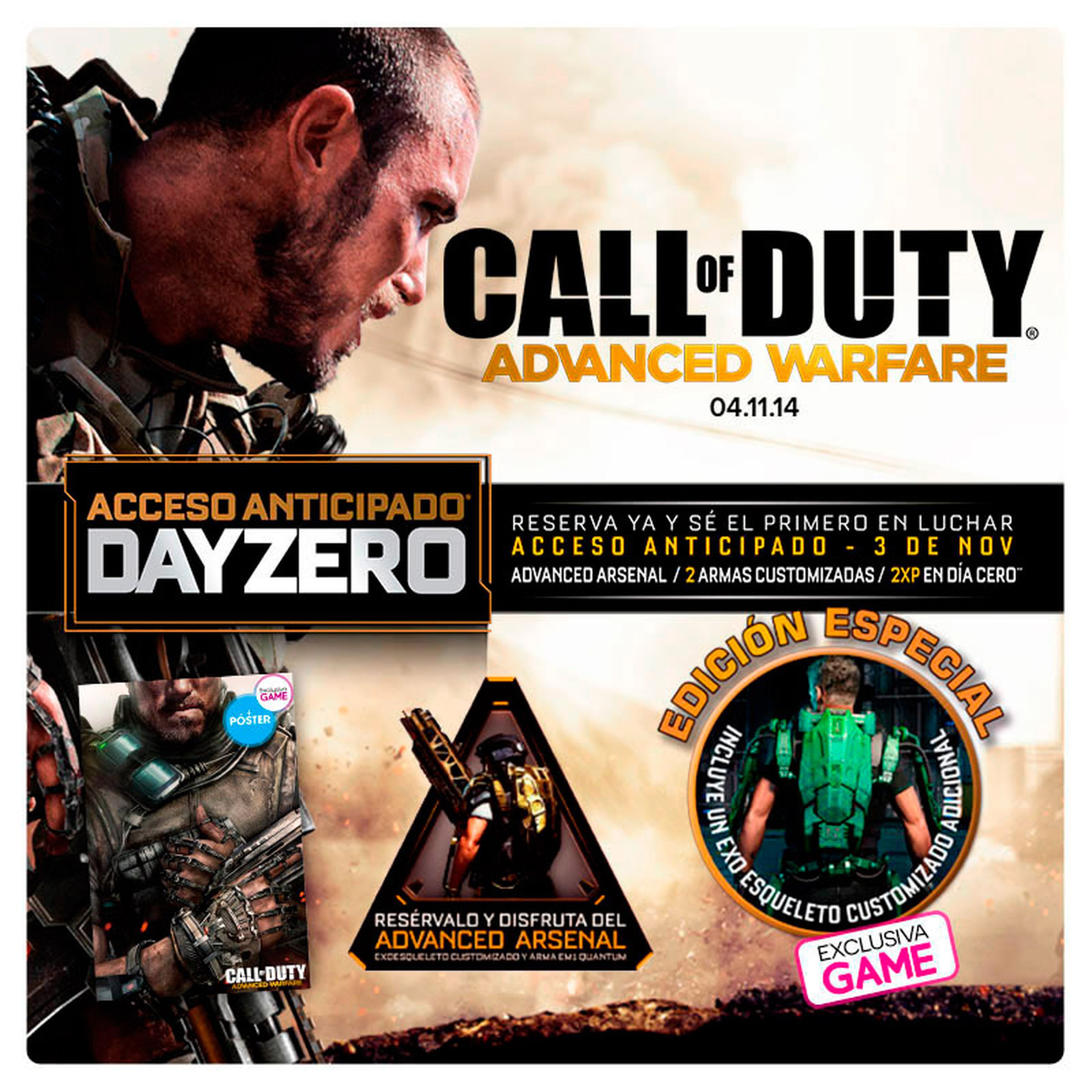Incentivos de reserva de Call of Duty Advanced Warfare en Game