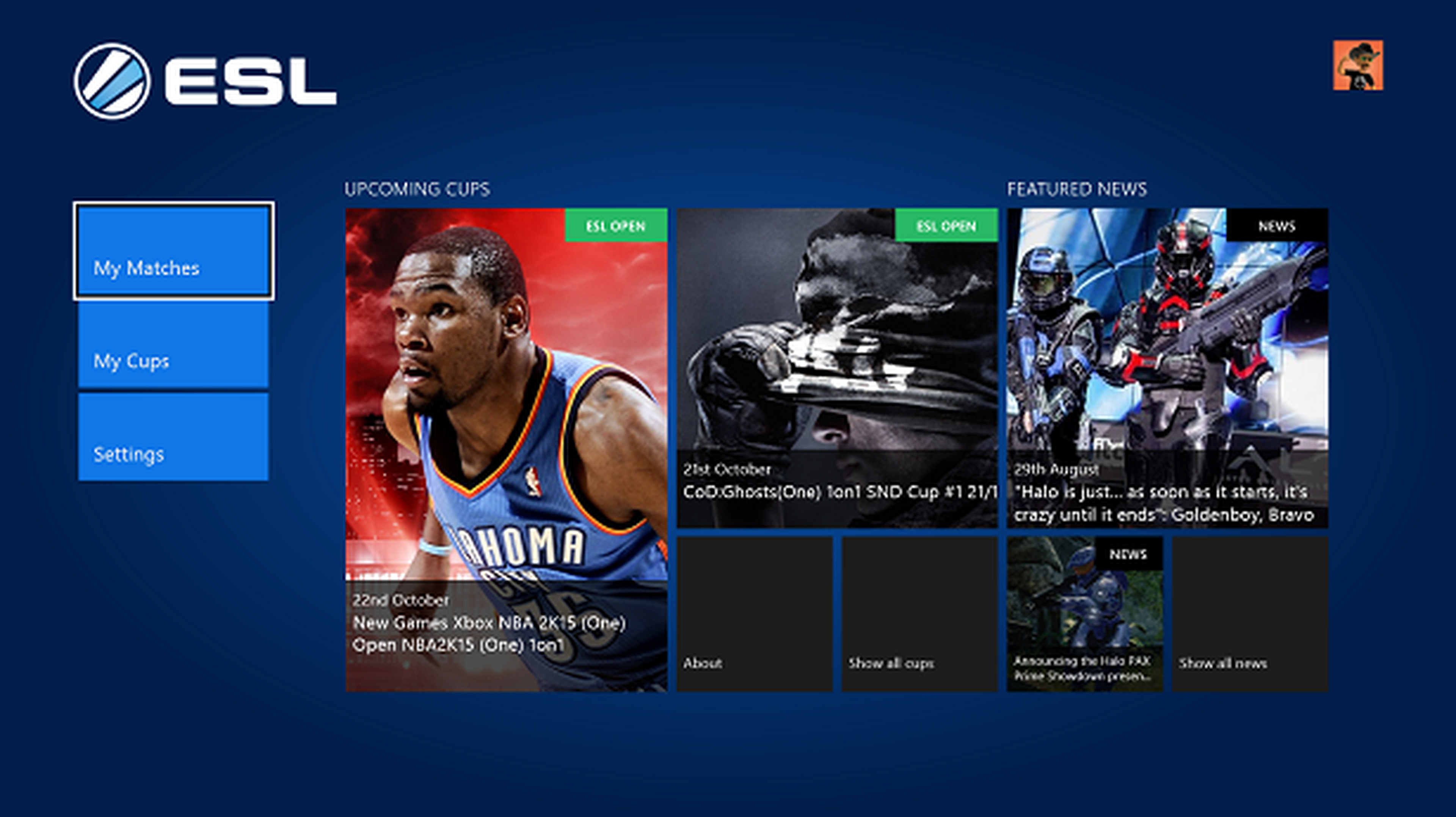 ESL App, la aplicación eSports para Xbox One