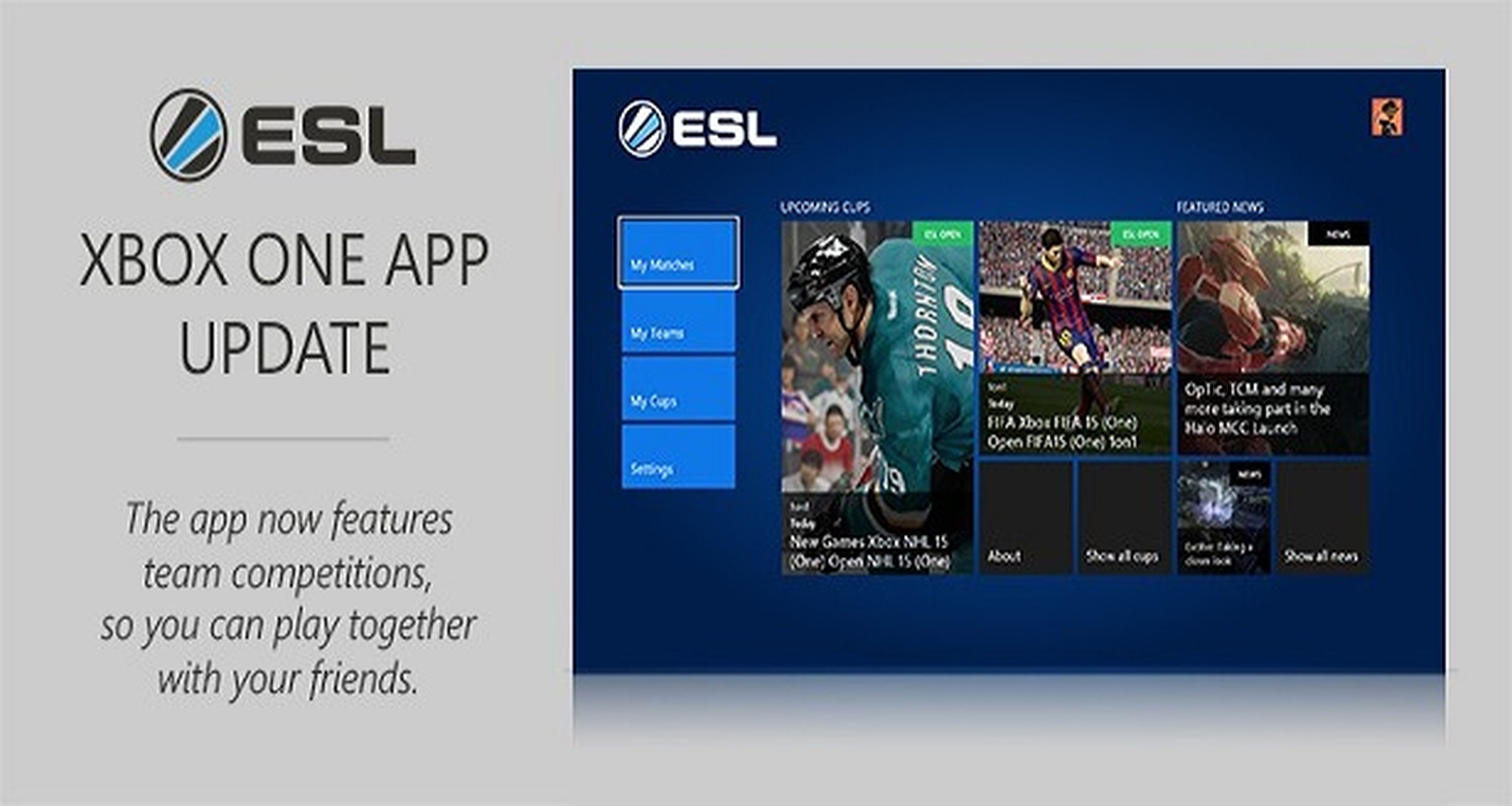 ESL actualiza su app para Xbox One