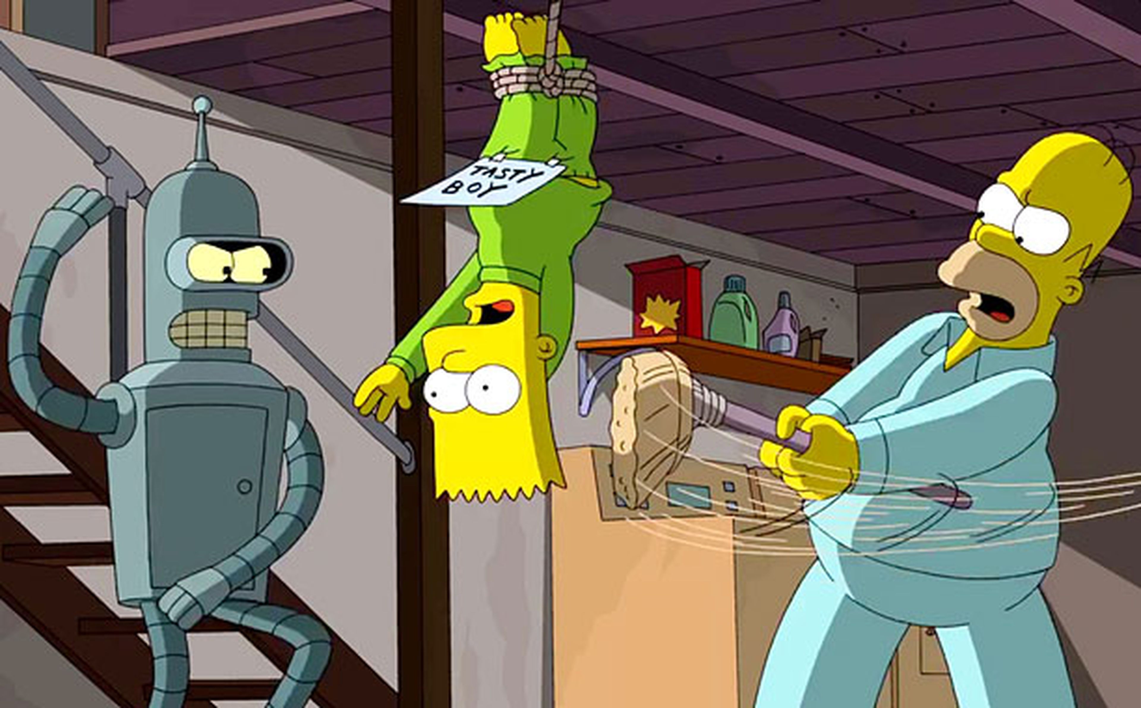 Nueva imagen del crossover de Los Simpsons y Futurama