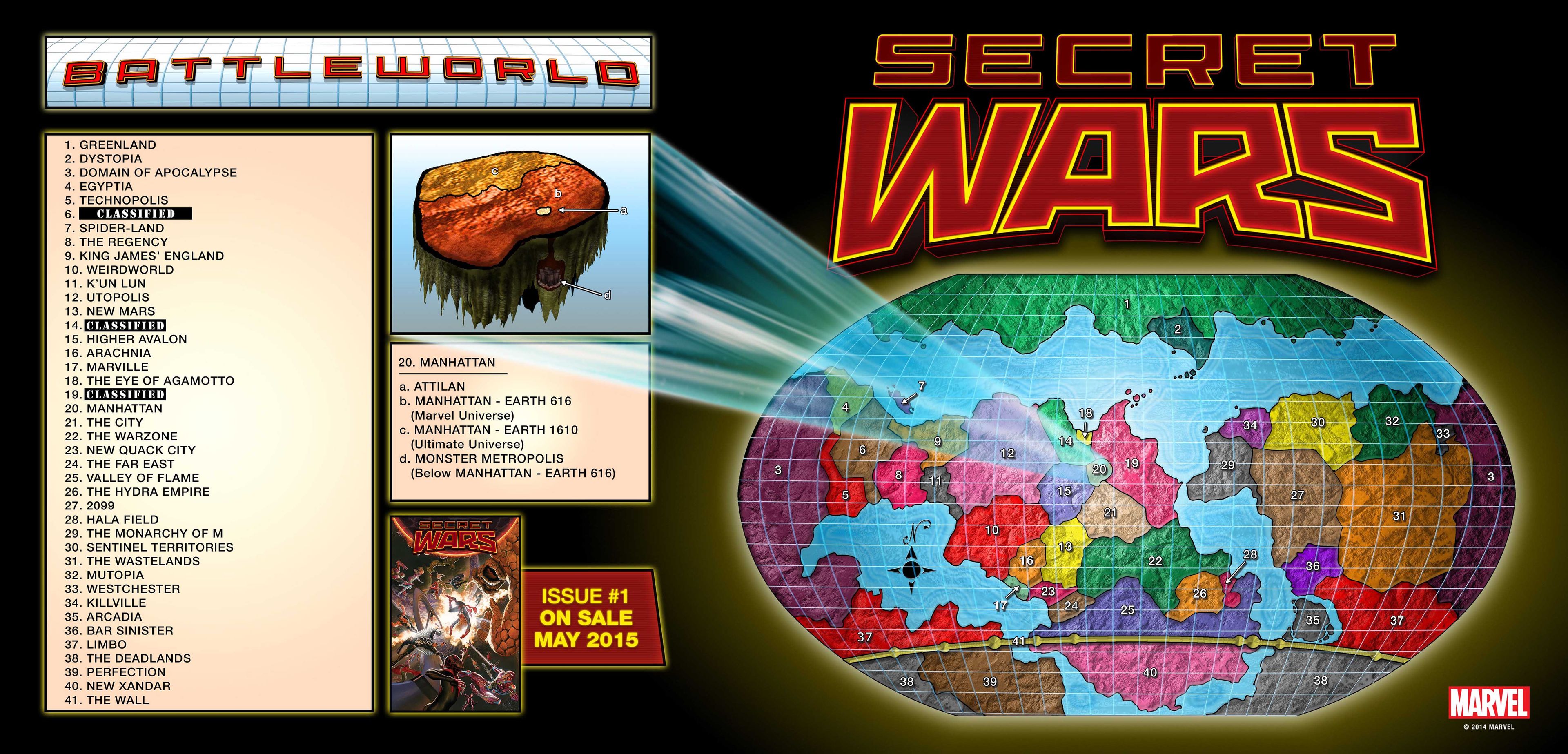 Mapa del Mundo de Batalla de Secret Wars 2015