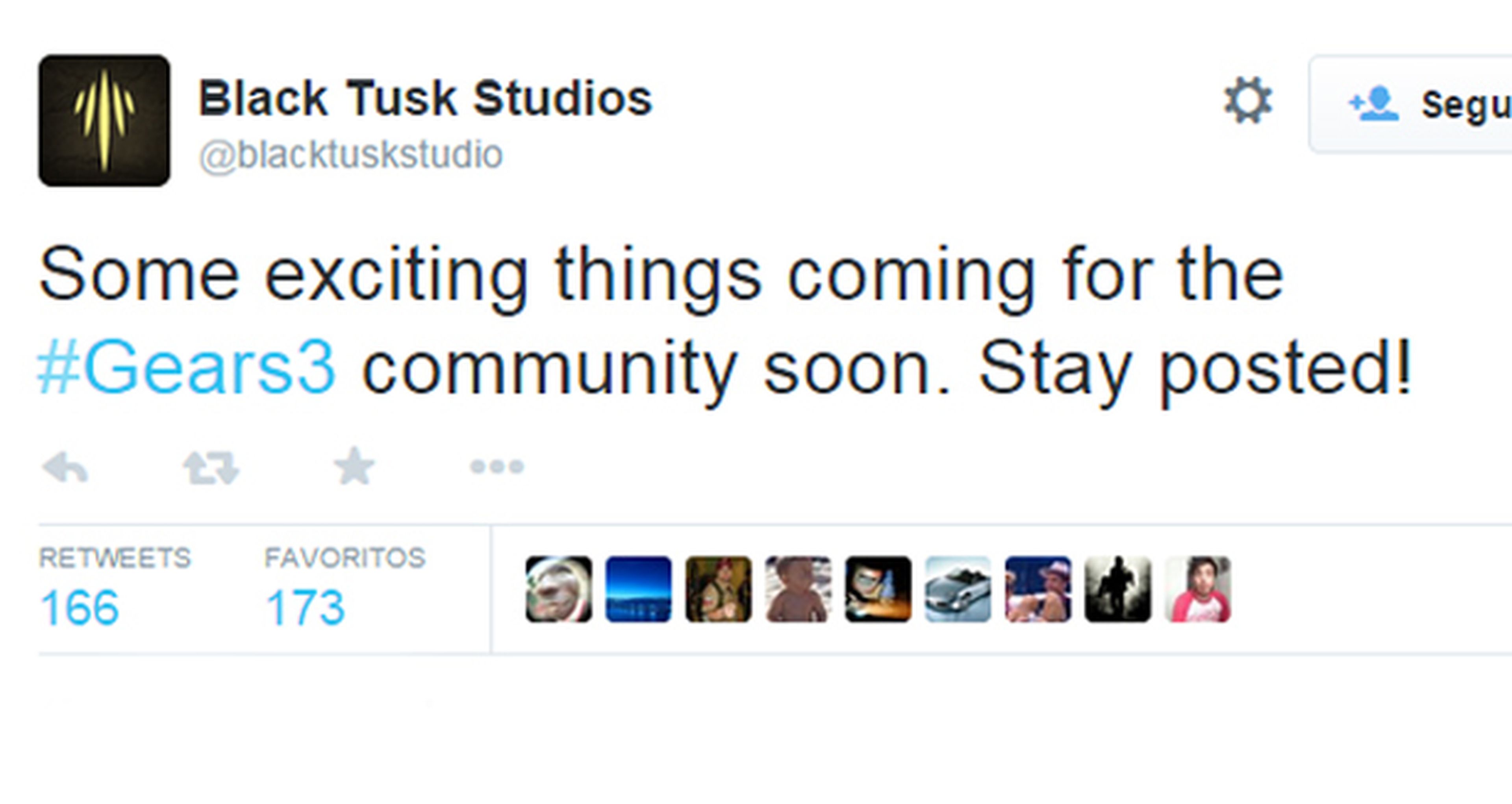 Gears of War 3 volverá a dar que hablar "muy pronto", según Black Tusk Studios