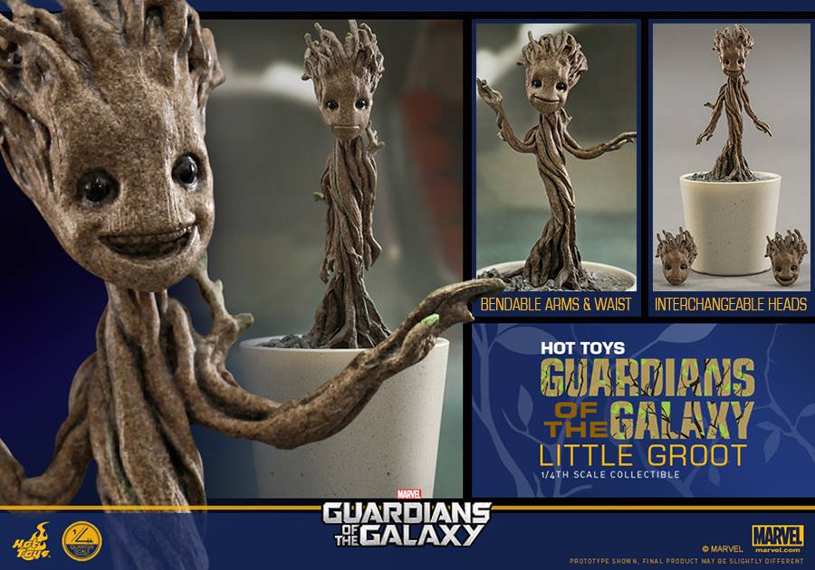 Baby Groot de Guardianes de la Galaxia, en figura de Hot Toys