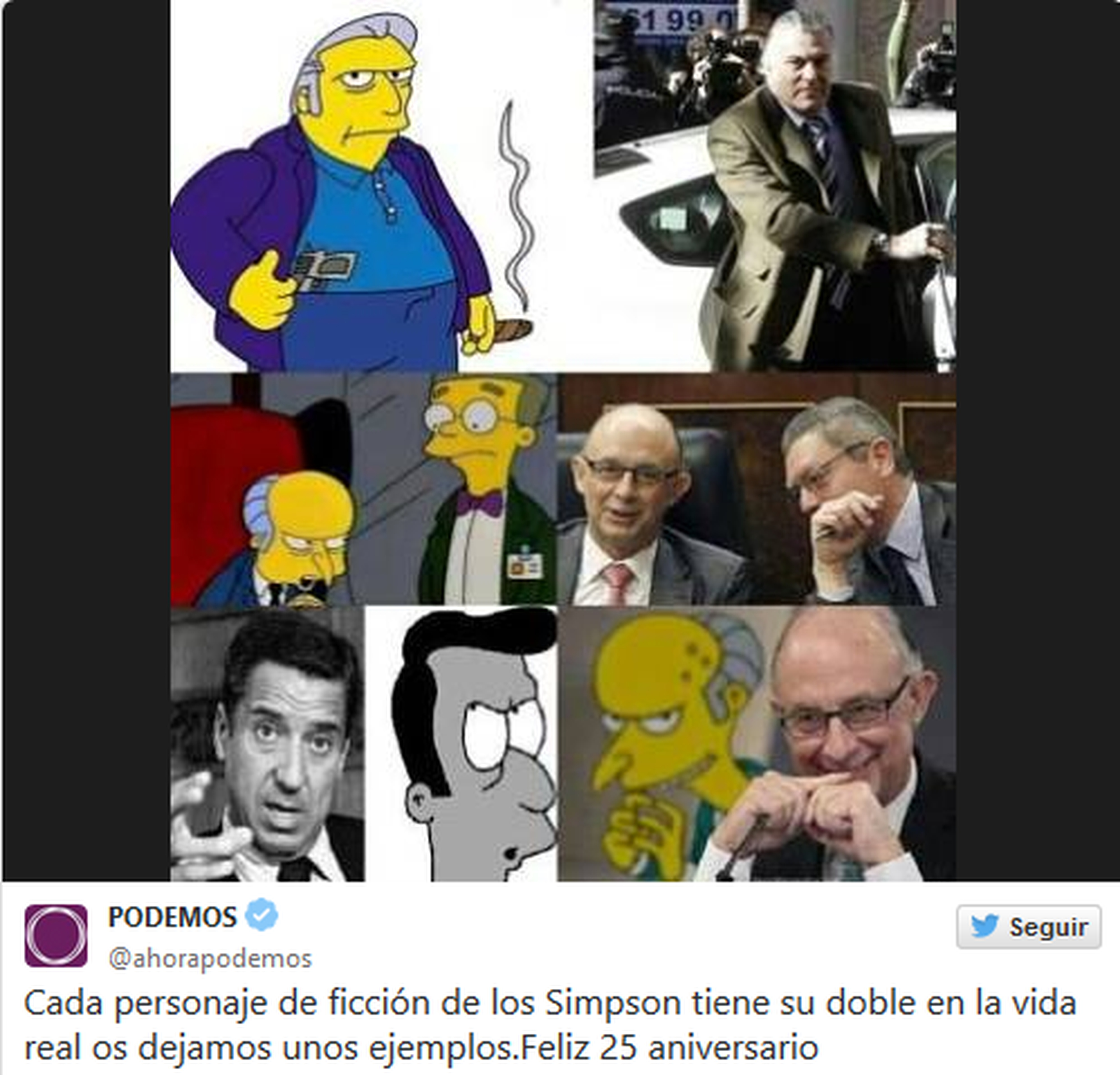 Duelo de Simpson entre PP y Podemos