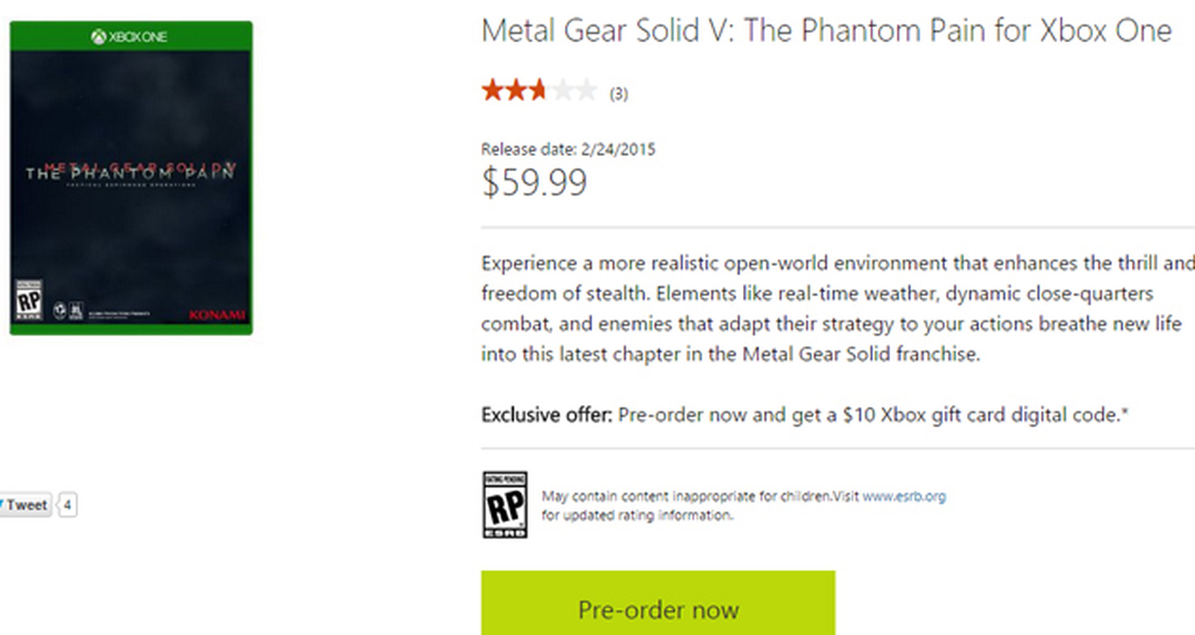 Metal Gear Solid 5 The Phantom Pain: ¿Lanzamiento en febrero de 2015?