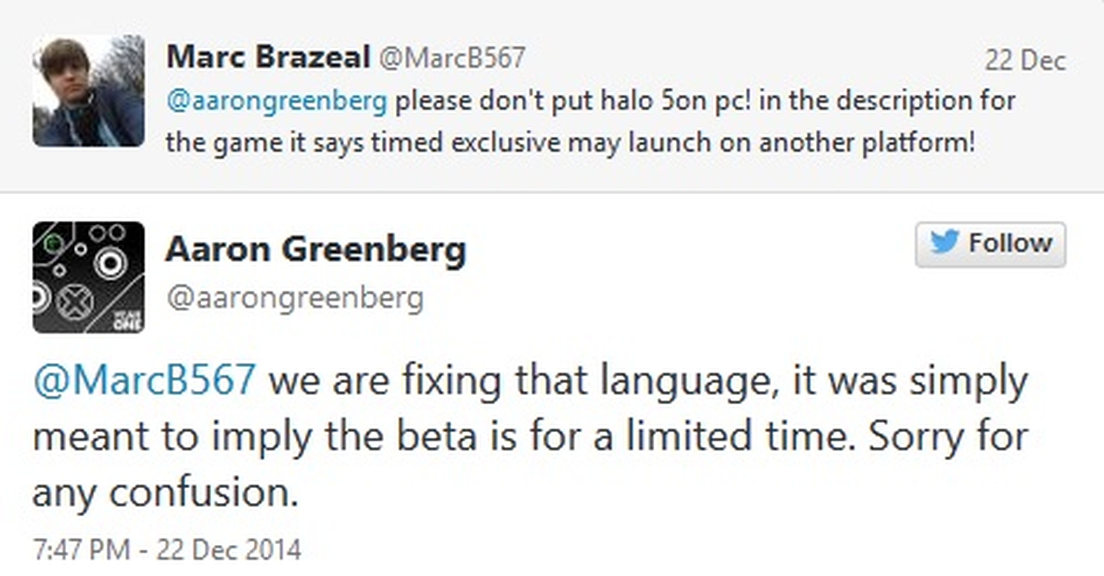 Halo 5: Guardians no llegará a PC