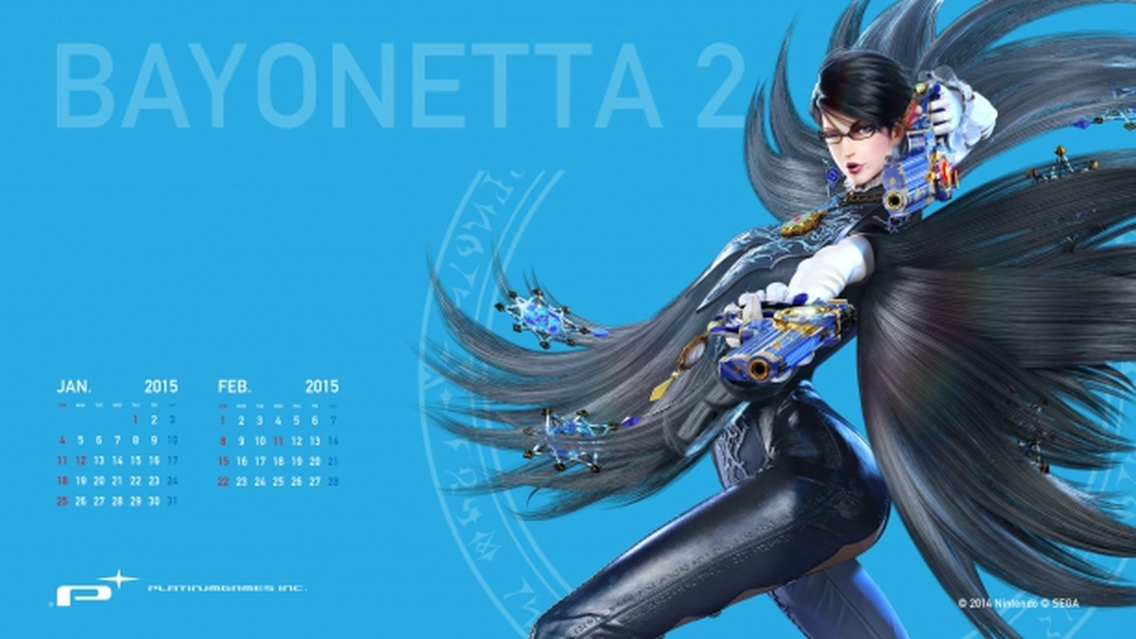 Platinum Games nos regala un calendario de 2015 de Bayonetta 2