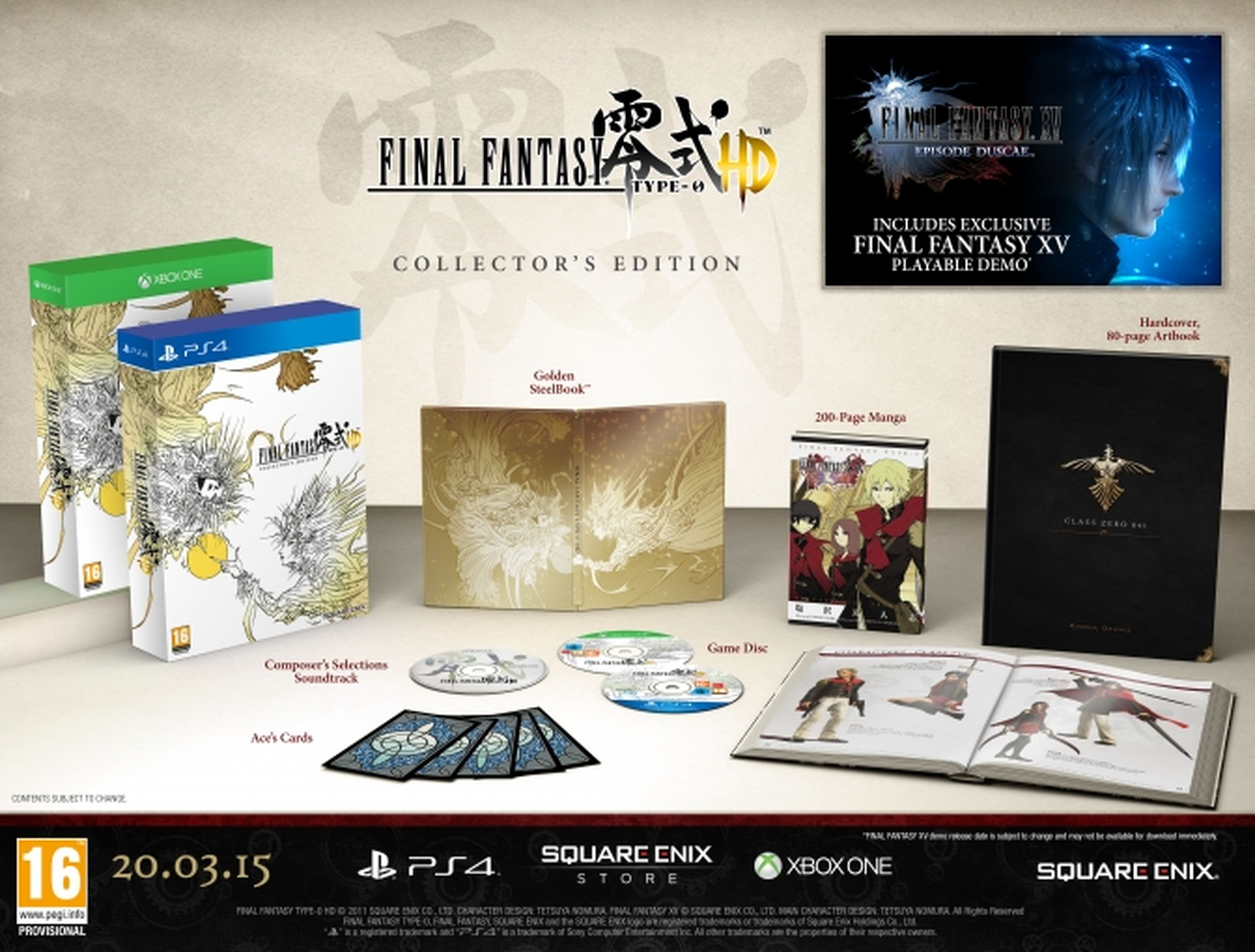 Así es la edición coleccionista de Final Fantasy Type-0 HD para PS4 y Xbox One