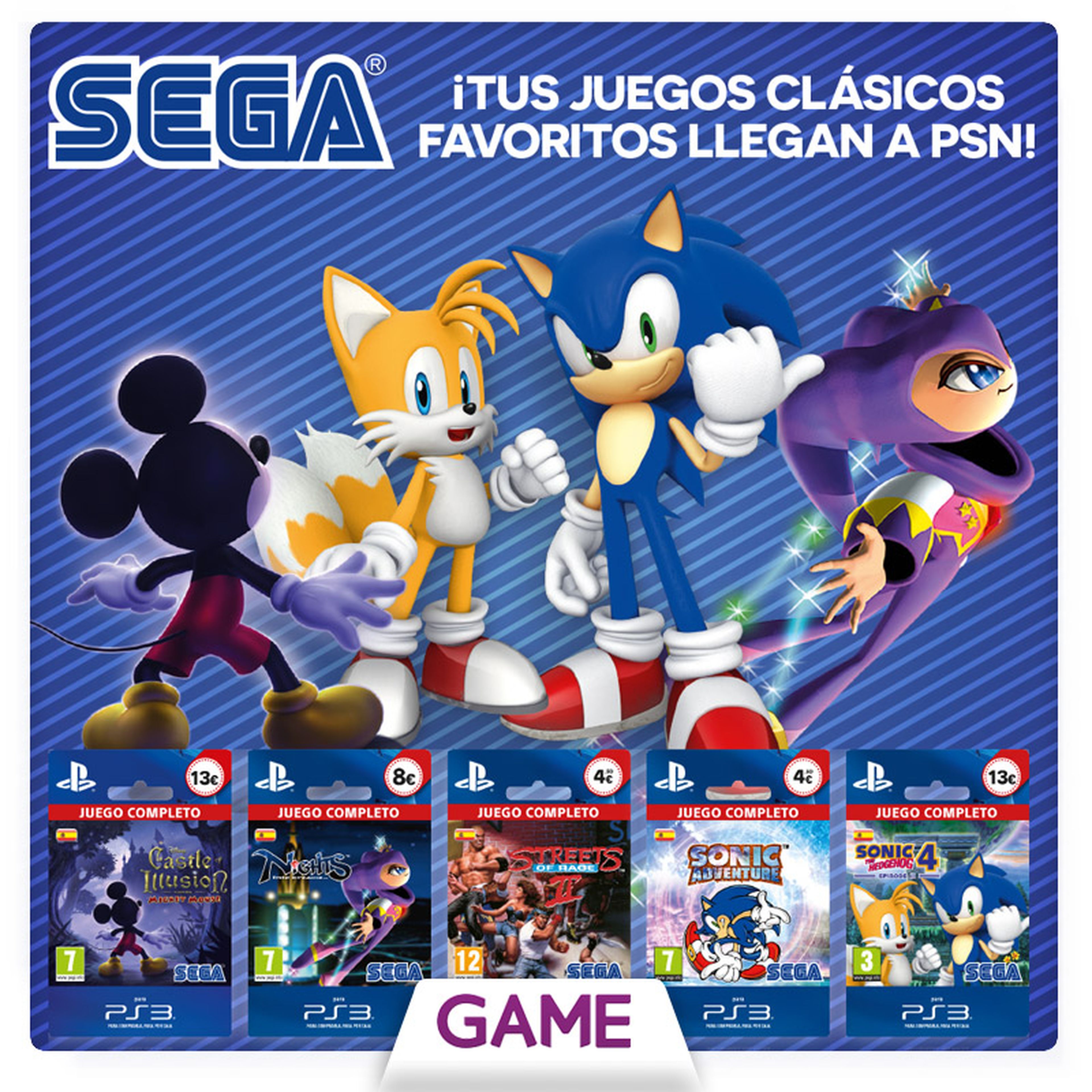 Juegos clásicos de SEGA para PS3 a la venta en GAME