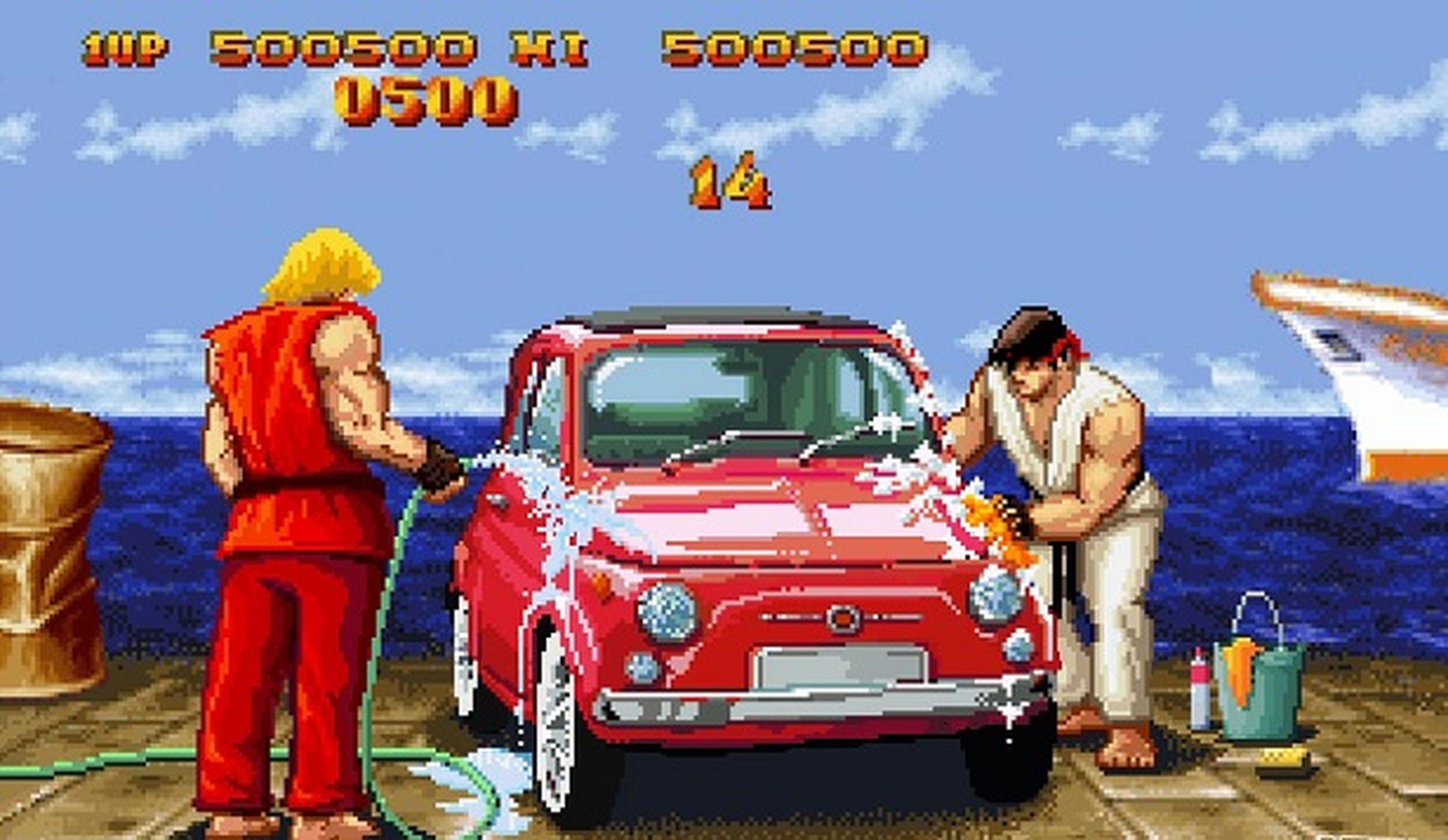 Los mejores fans de Street Fighter destrozando coches