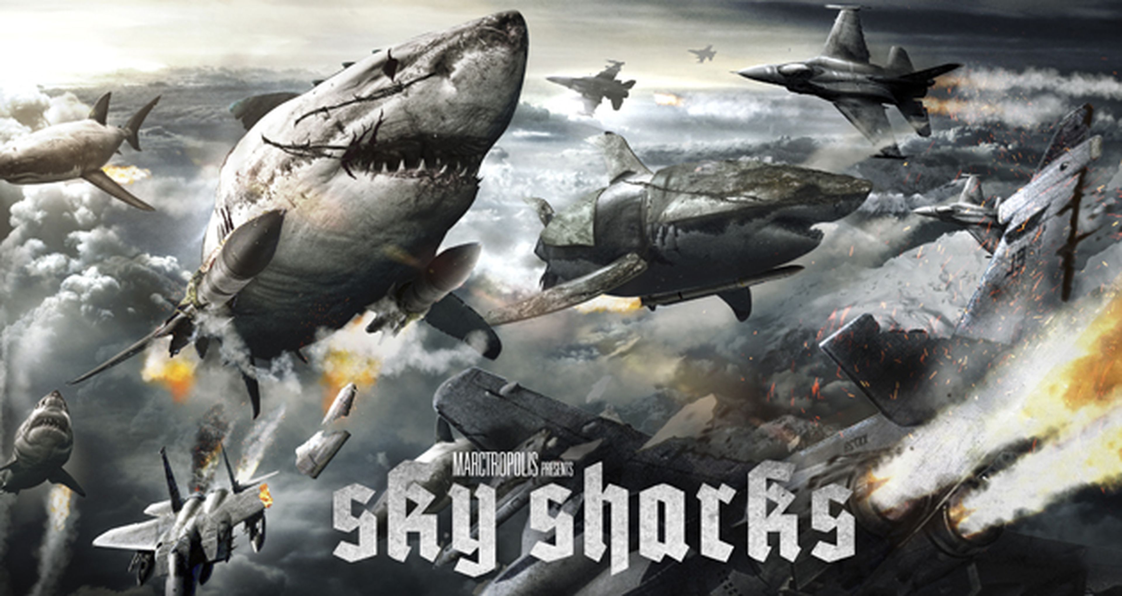 Sky Sharks: tiburones voladores, mutantes, zombis y nazis, ¡toma ya!