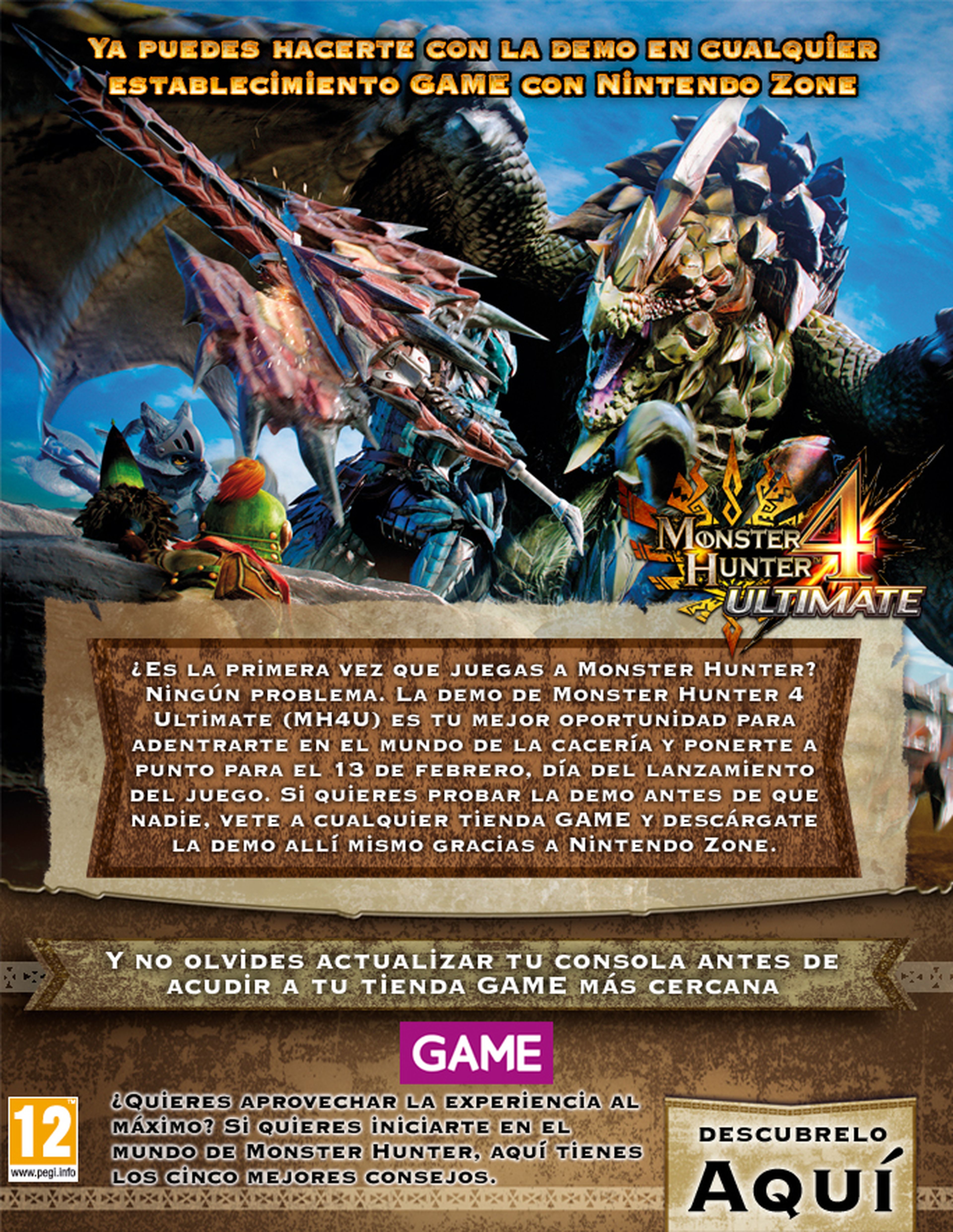 Monster Hunter 4 Ultimate y GAME te llevan de caza