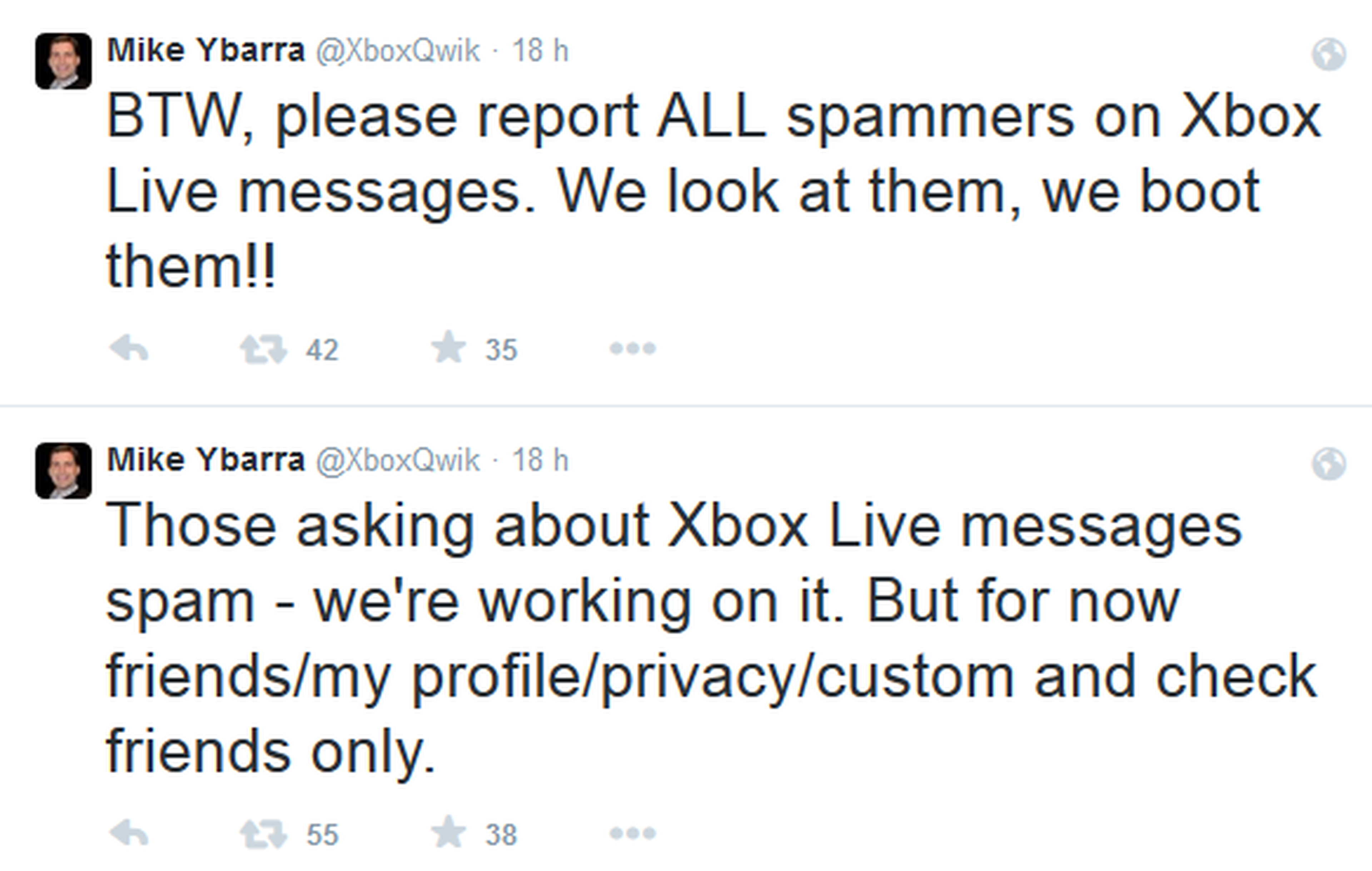 Microsoft trabaja para acabar con el spam en Xbox One