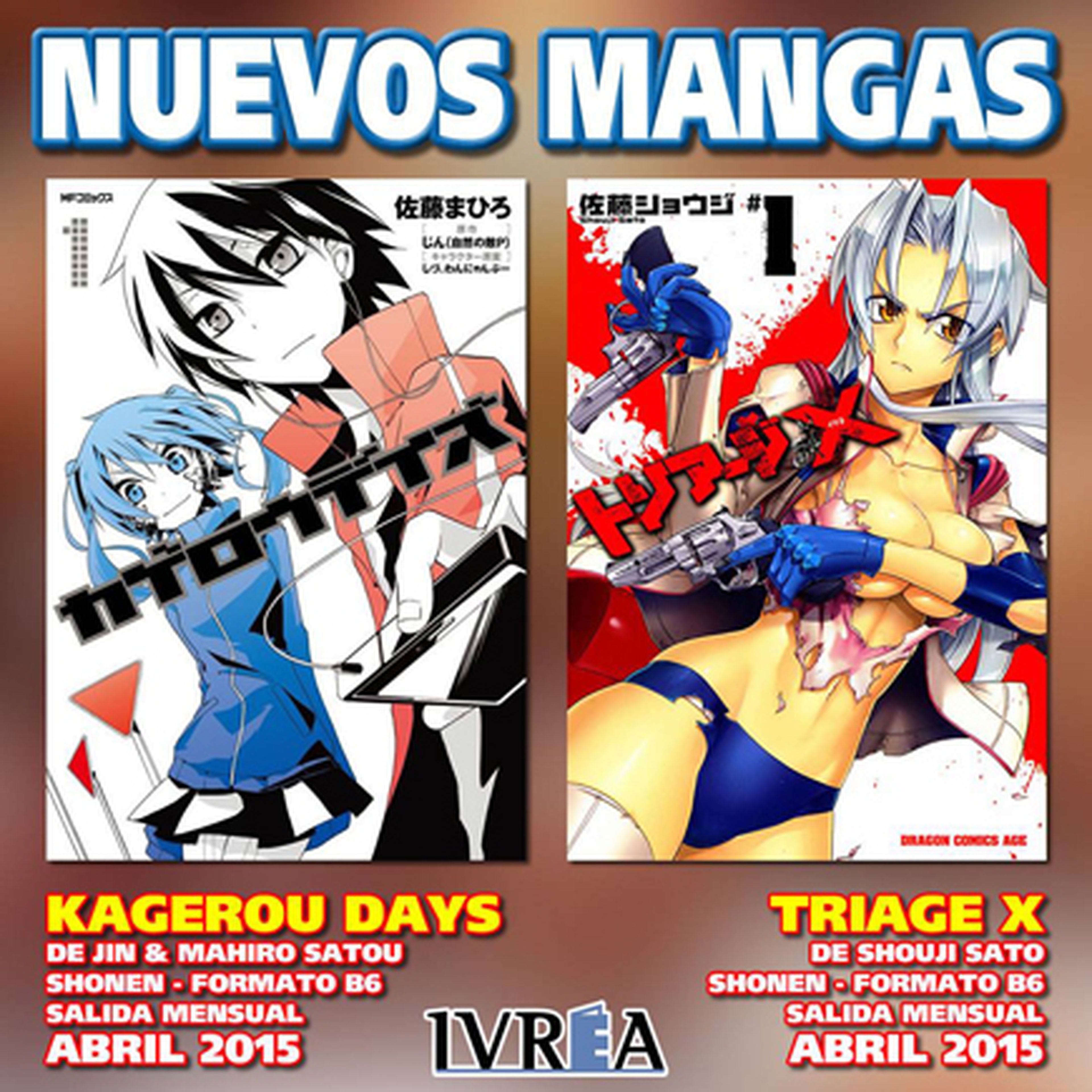 Los mangas Triage X y Kagerou Days, licenciados en España