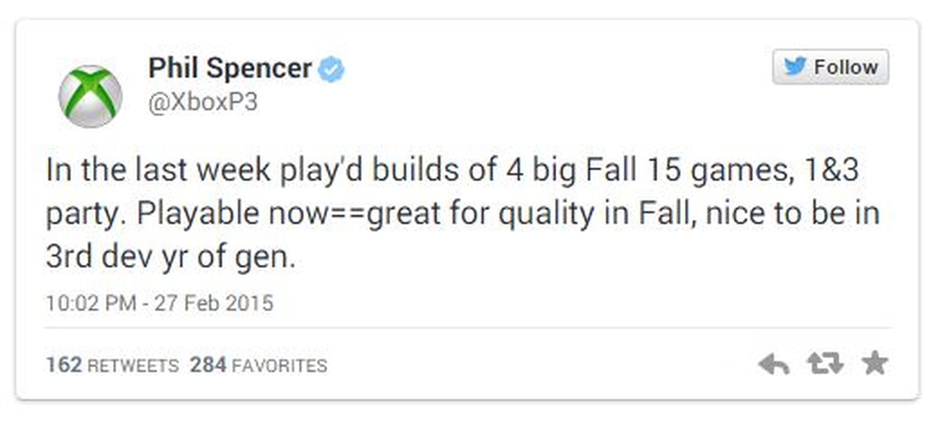 Phil Spencer habla de cuatro grandes juegos este otoño