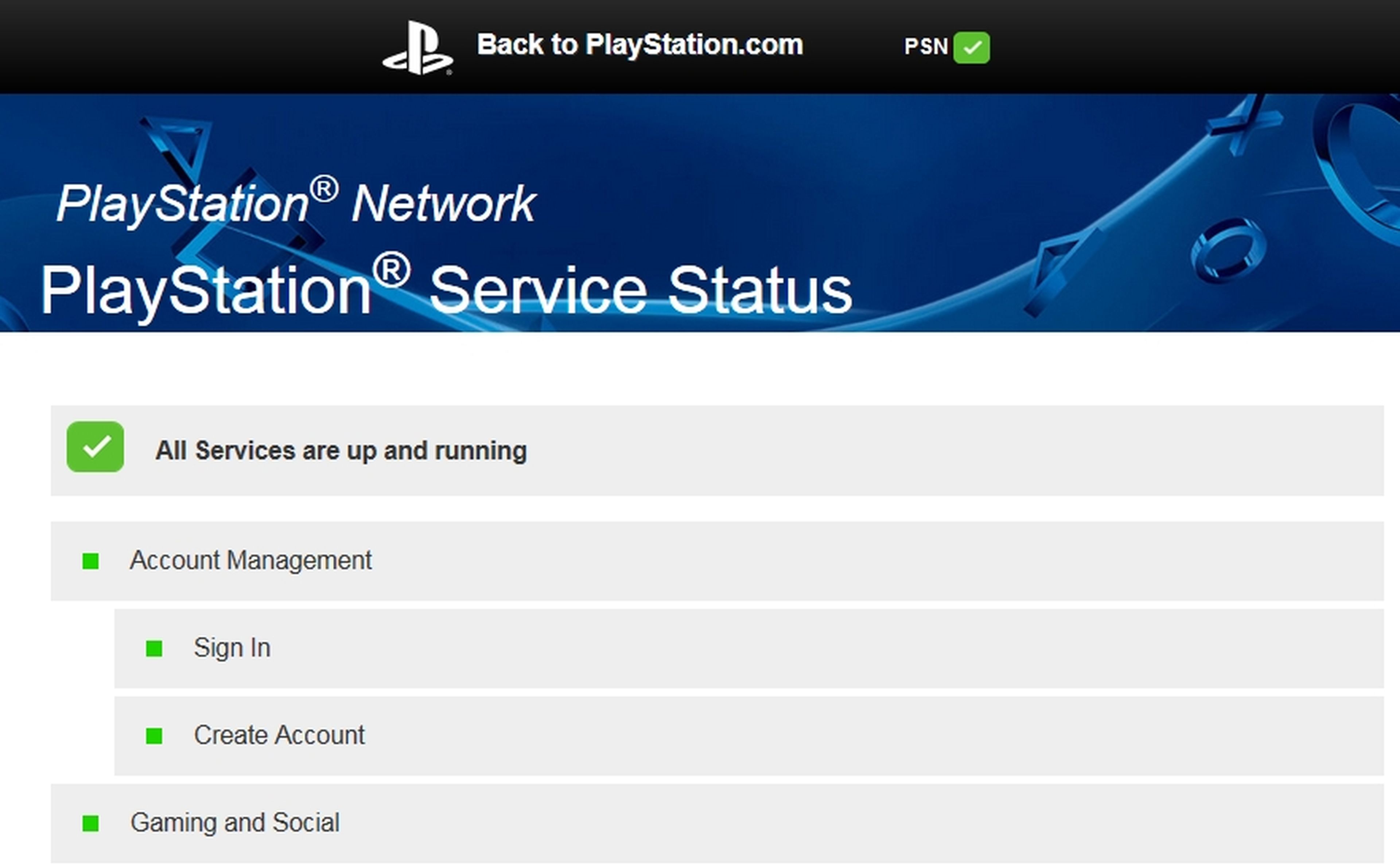 PlayStation Network contará con una página de estado en Europa