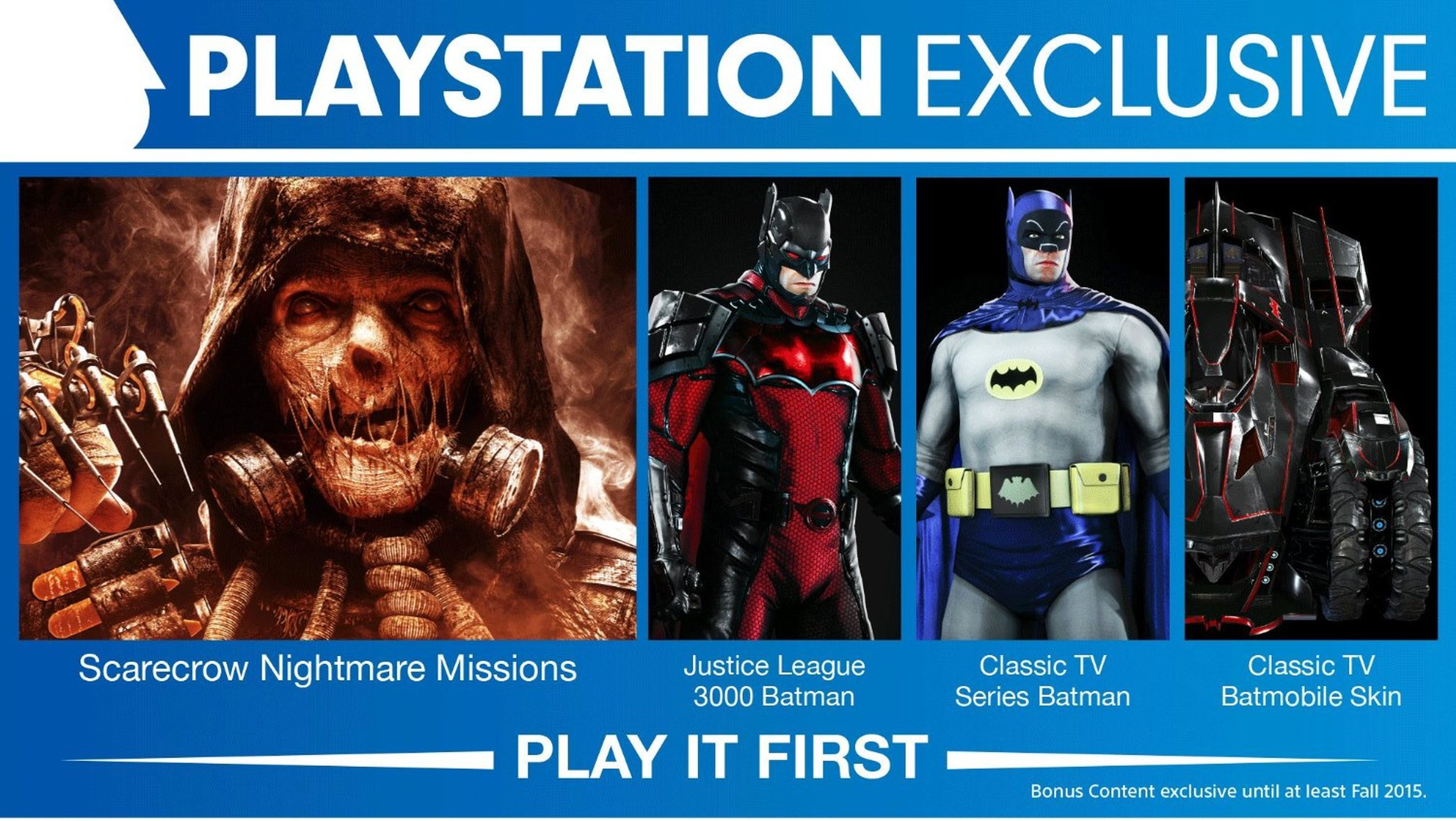 Batman Arkham Knight detalla sus contenidos exclusivos temporales en PS4