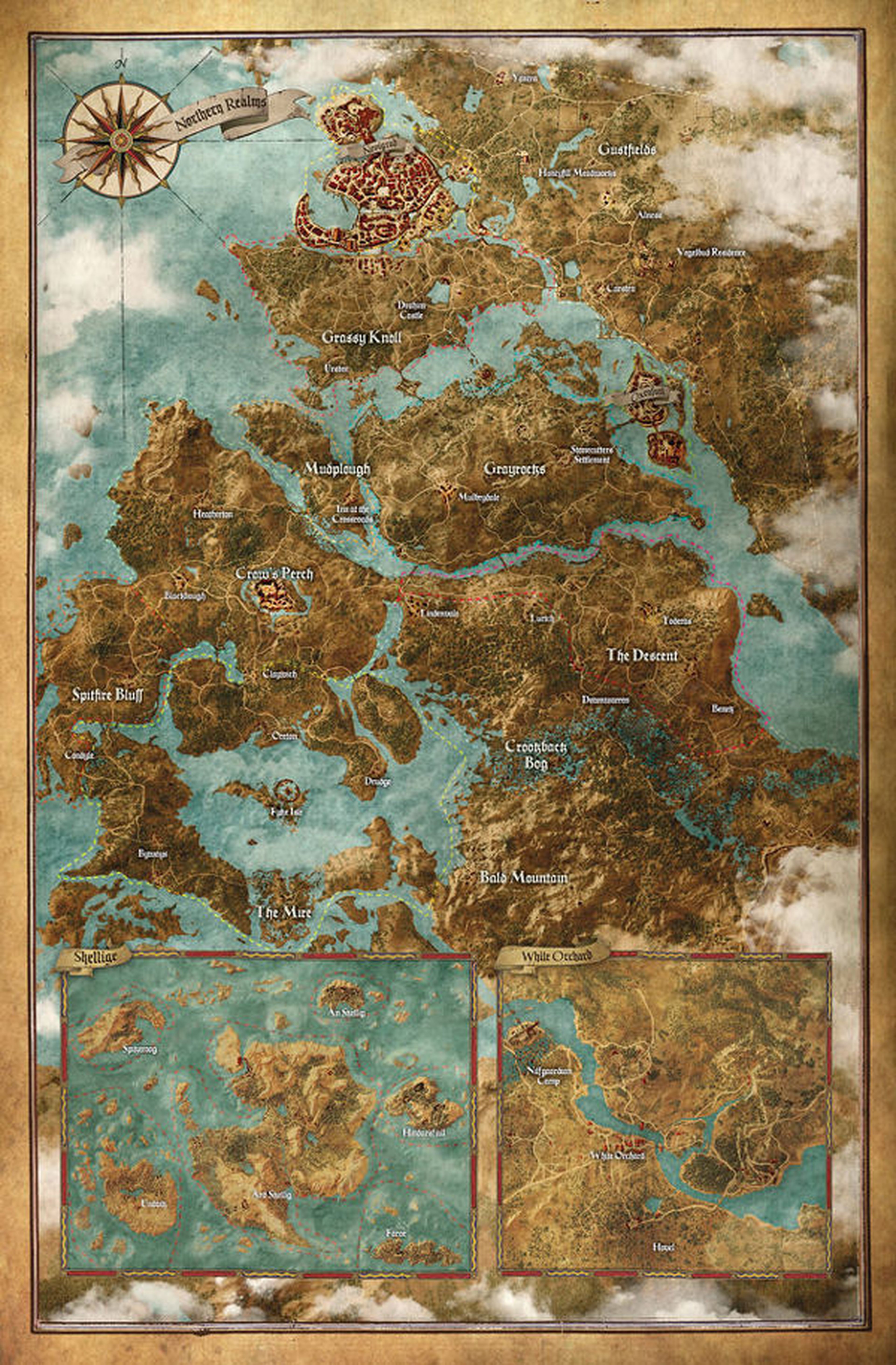 The Witcher 3 Wild Hunt muestra su mapa al completo