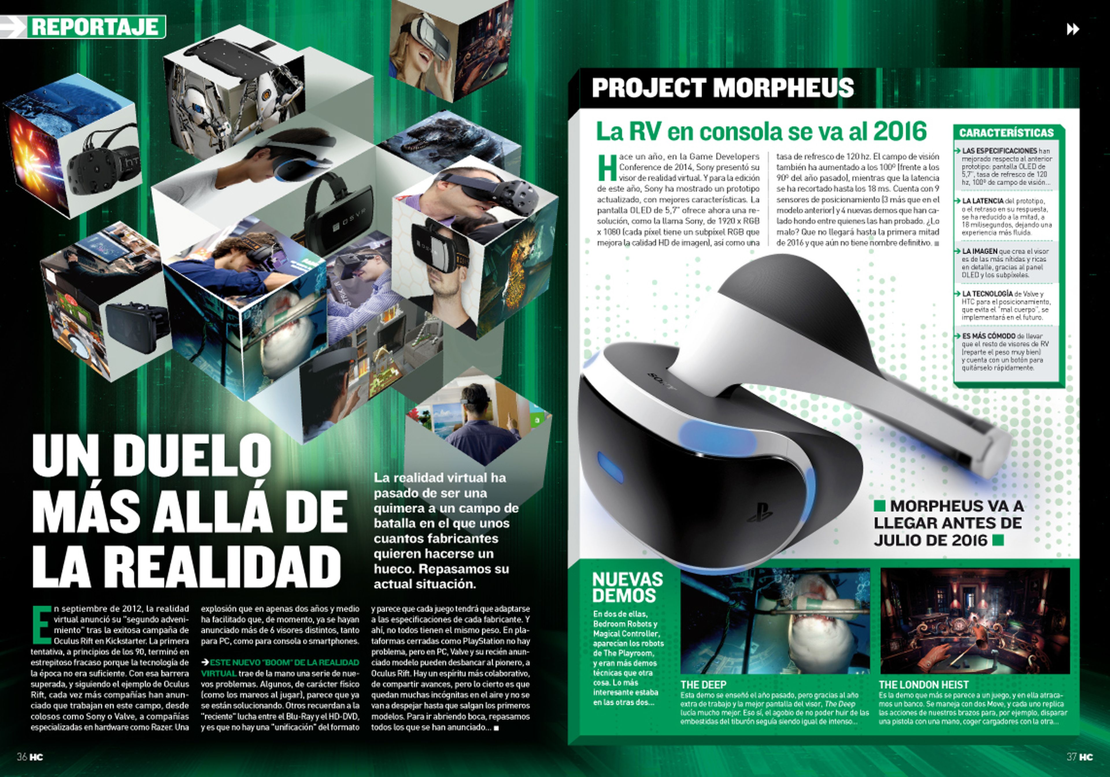 Los visores de realidad virtual, en el número 285 de Hobby Consolas