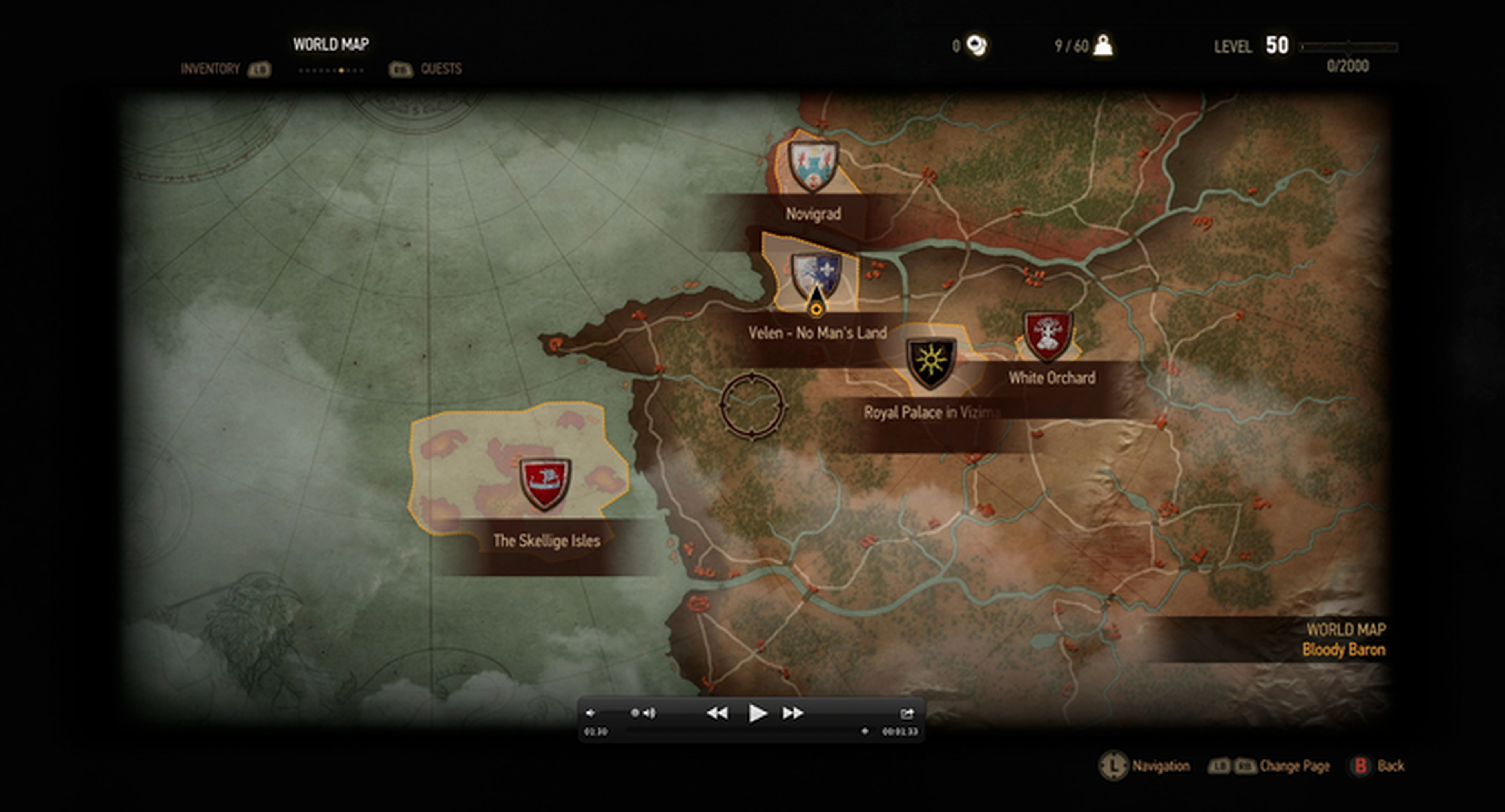 The Witcher 3 enseña su mapamundi al completo