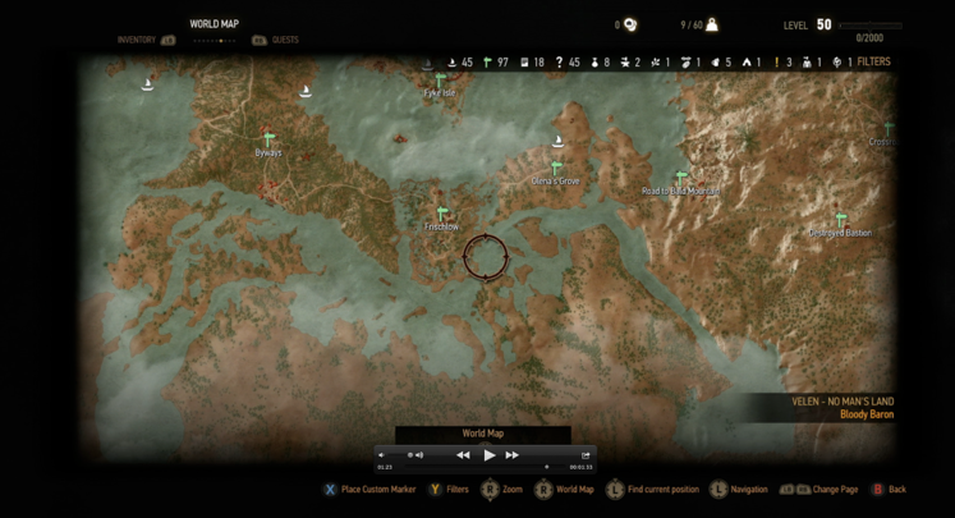 The Witcher 3 enseña su mapamundi al completo