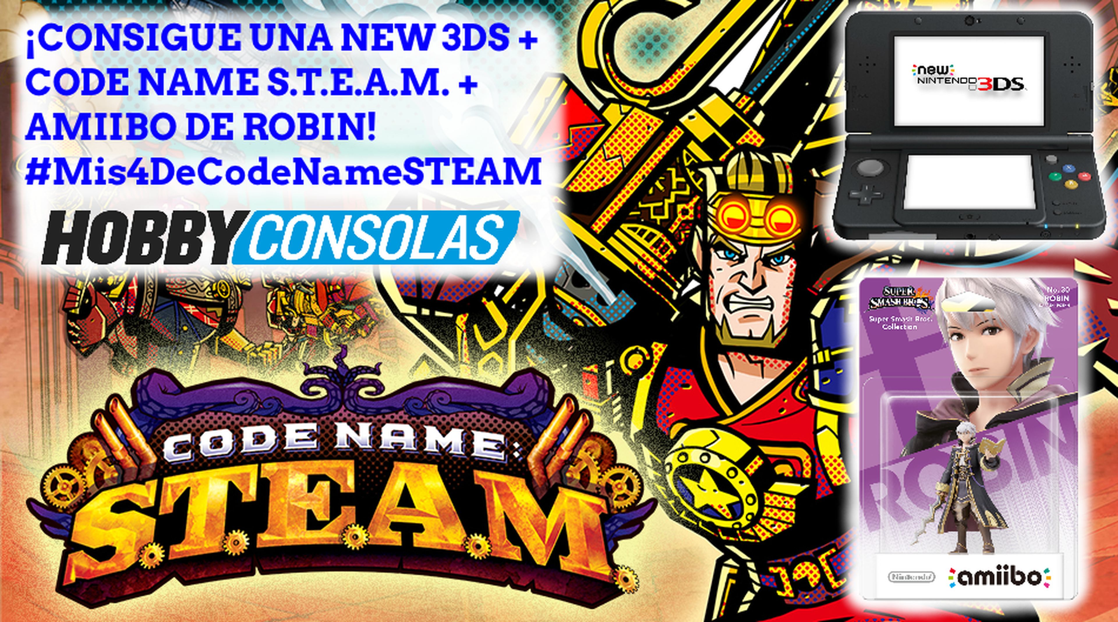 ¡Gana una New 3DS + Code Name S.T.E.A.M. + amiibo de Robin!