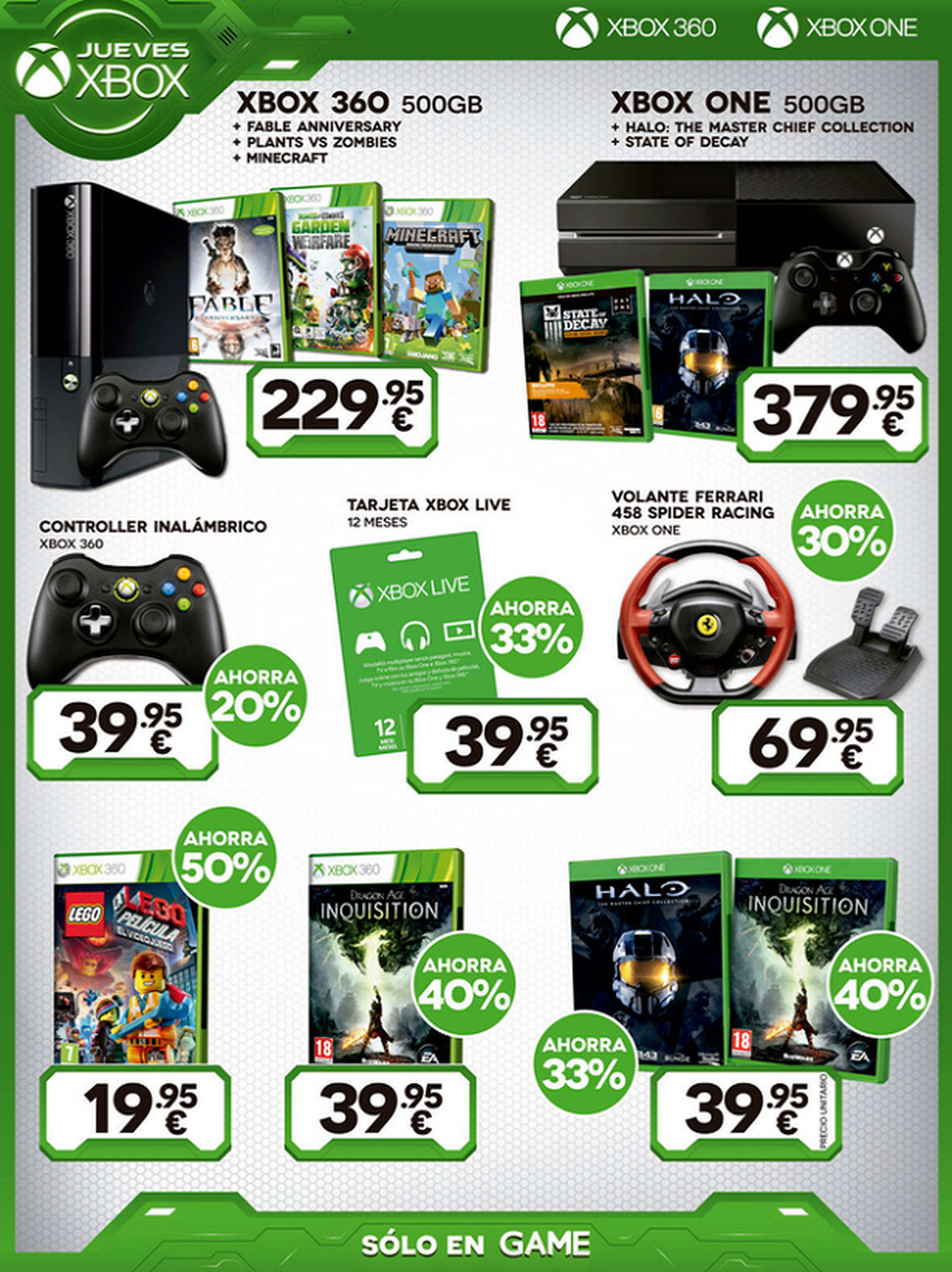 Jueves Xbox en GAME: novena semana de ofertas