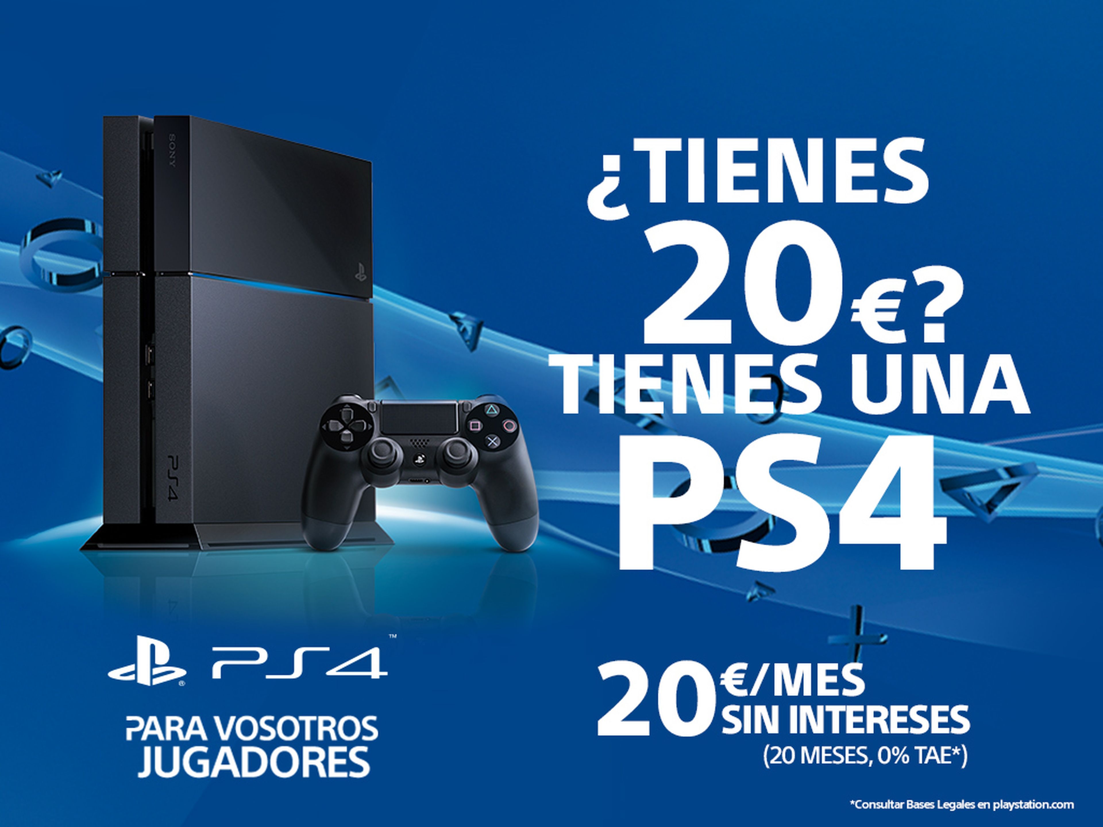 PS4, vuelve la financiación por 20 € al mes durante 20 meses