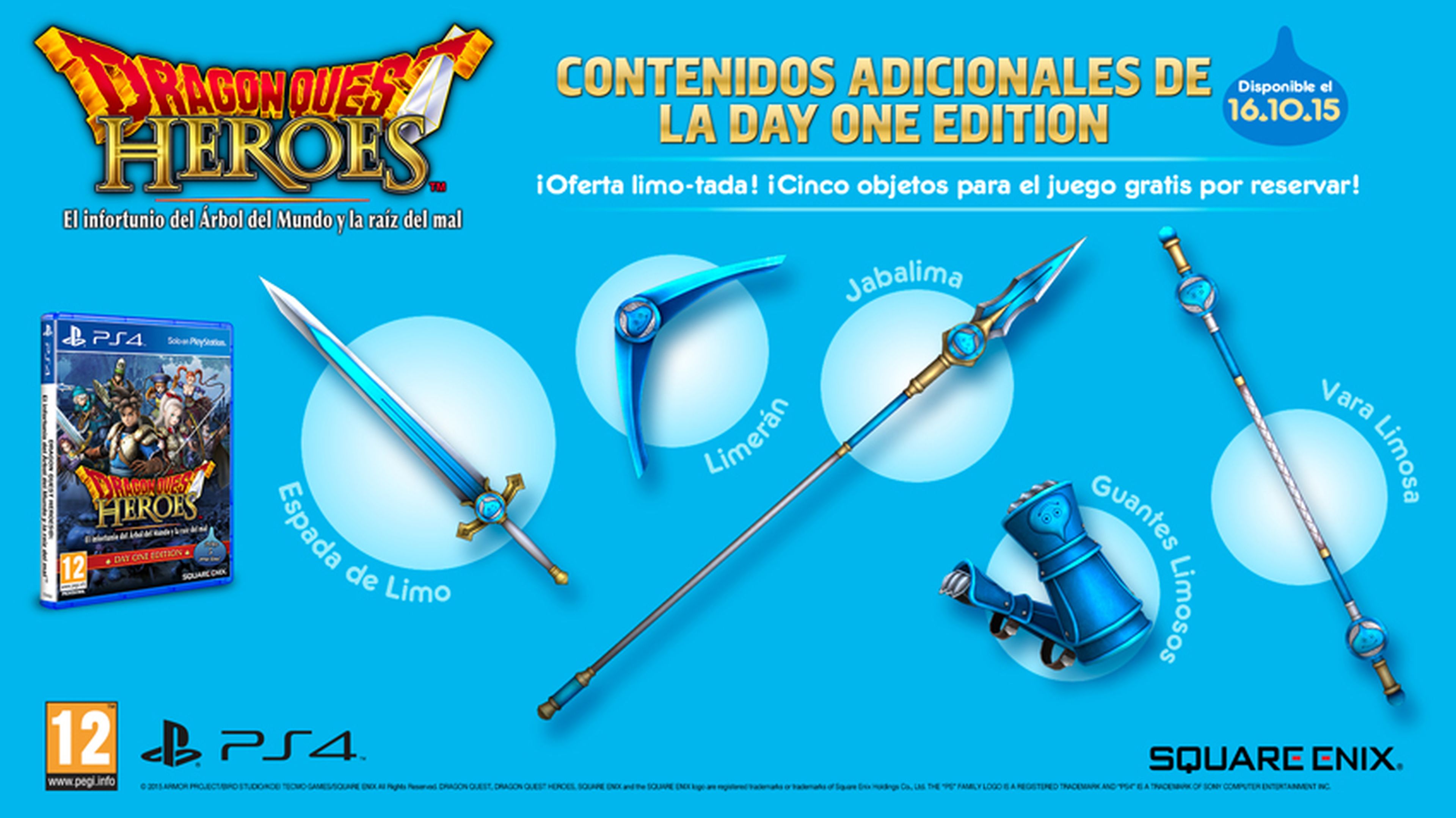 Dragon Quest Heroes y la raíz del mal para PS4, fecha de lanzamiento