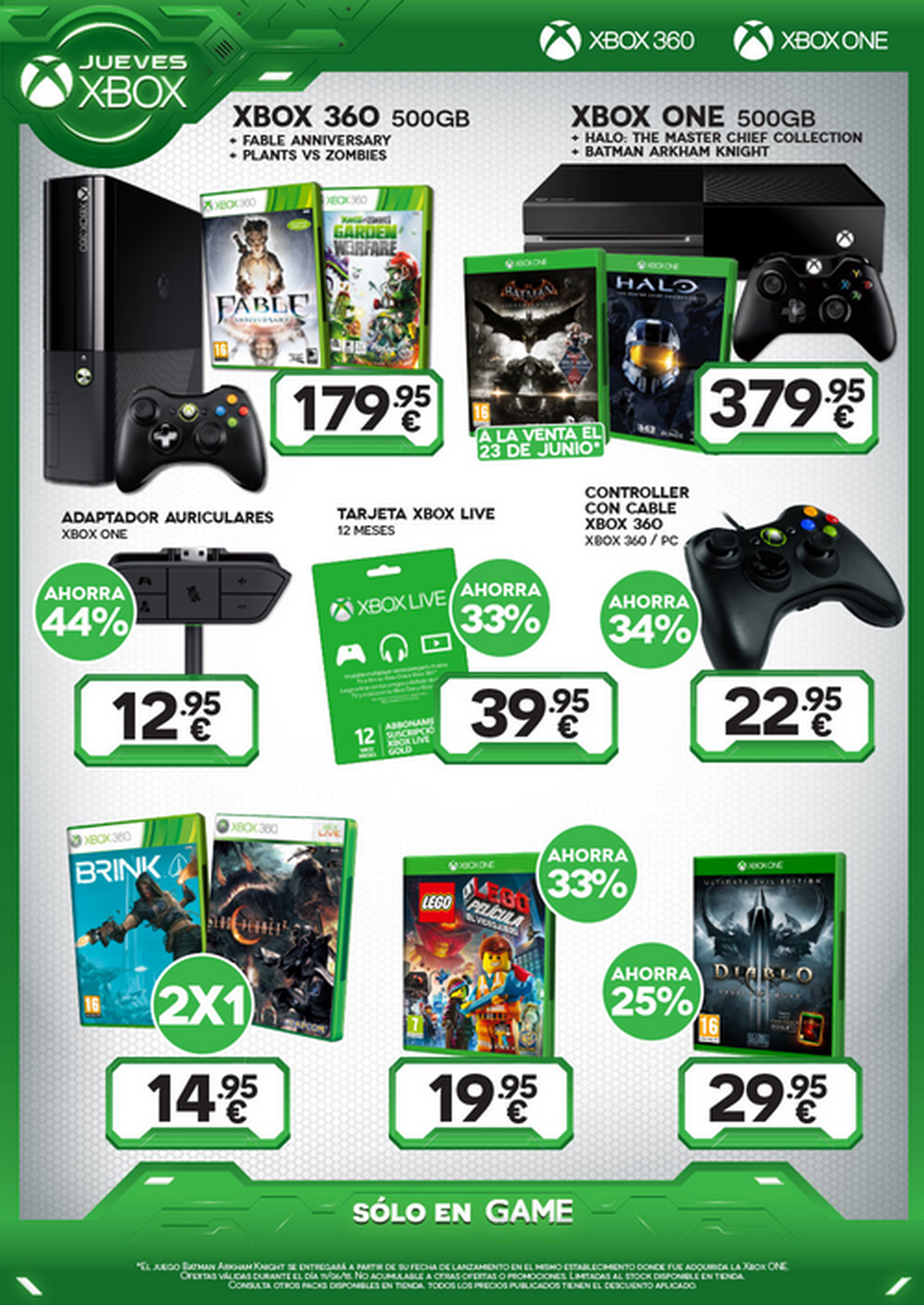 Jueves Xbox en GAME: Decimoquinta semana de ofertas