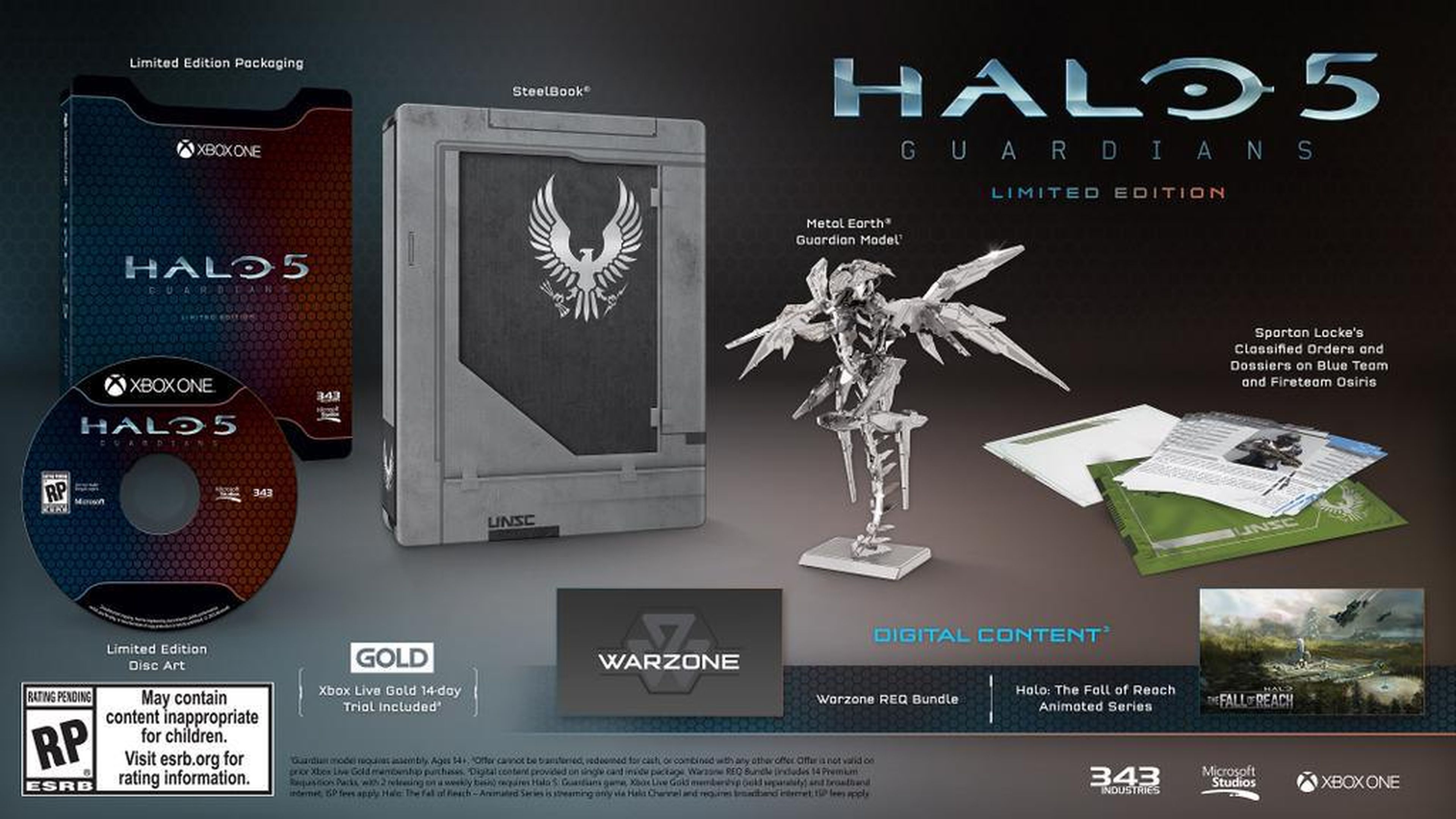 E3 2015: Halo 5 Guardians, contenidos de sus ediciones limitada y coleccionista