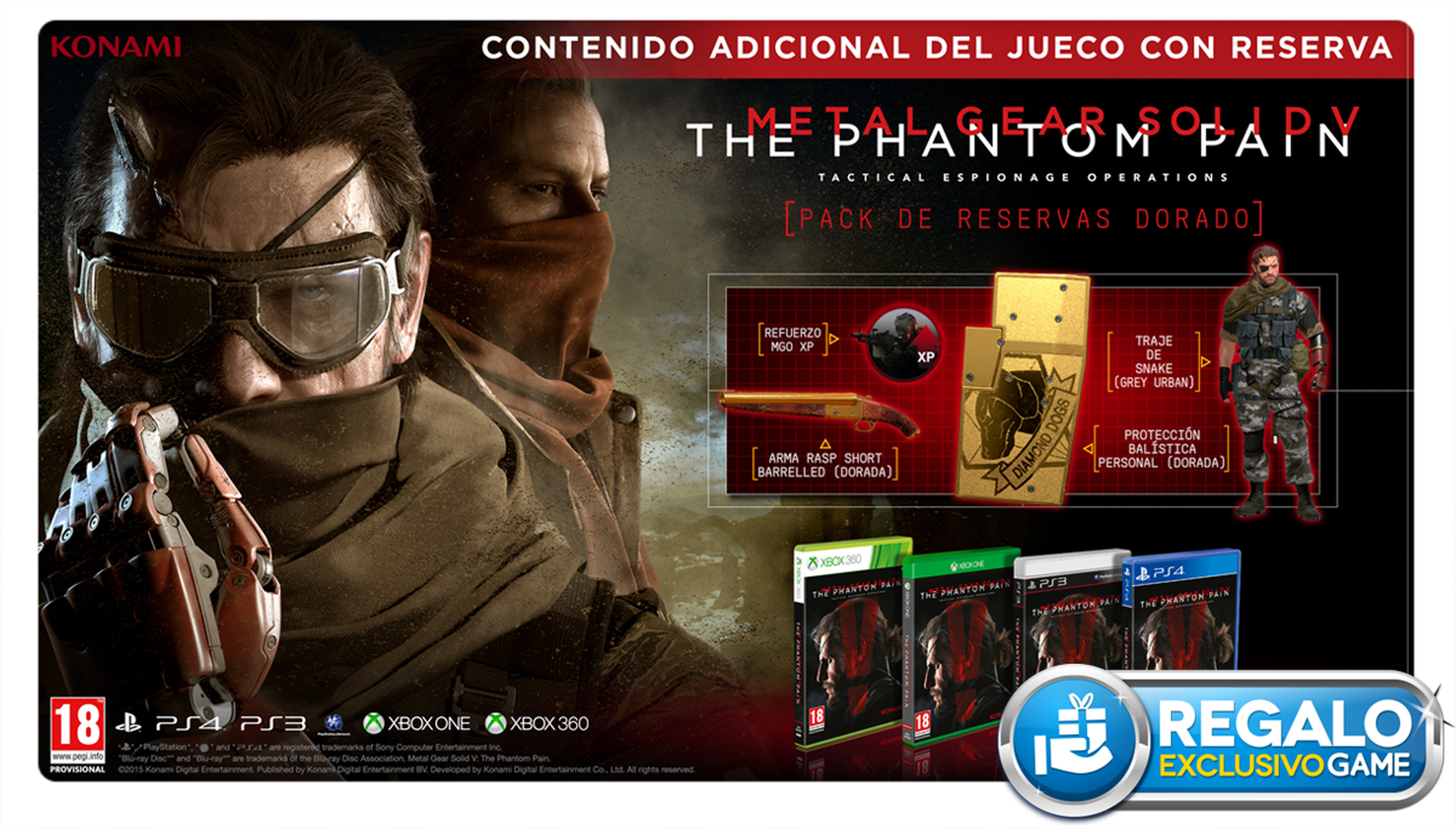 Metal Gear Solid V The Phantom Pain, regalo exclusivo con la reserva en GAME