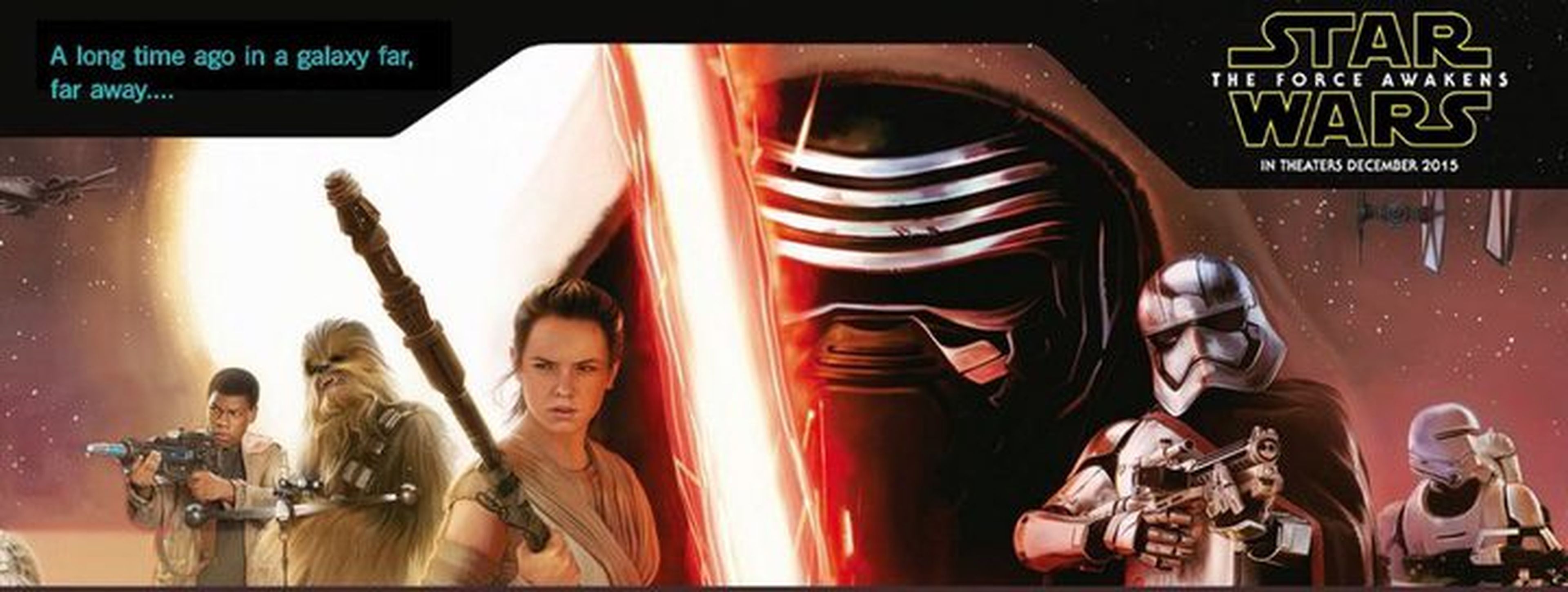 Star Wars: El despertar de la Fuerza: banner con John Boyega y Daisy Ridley