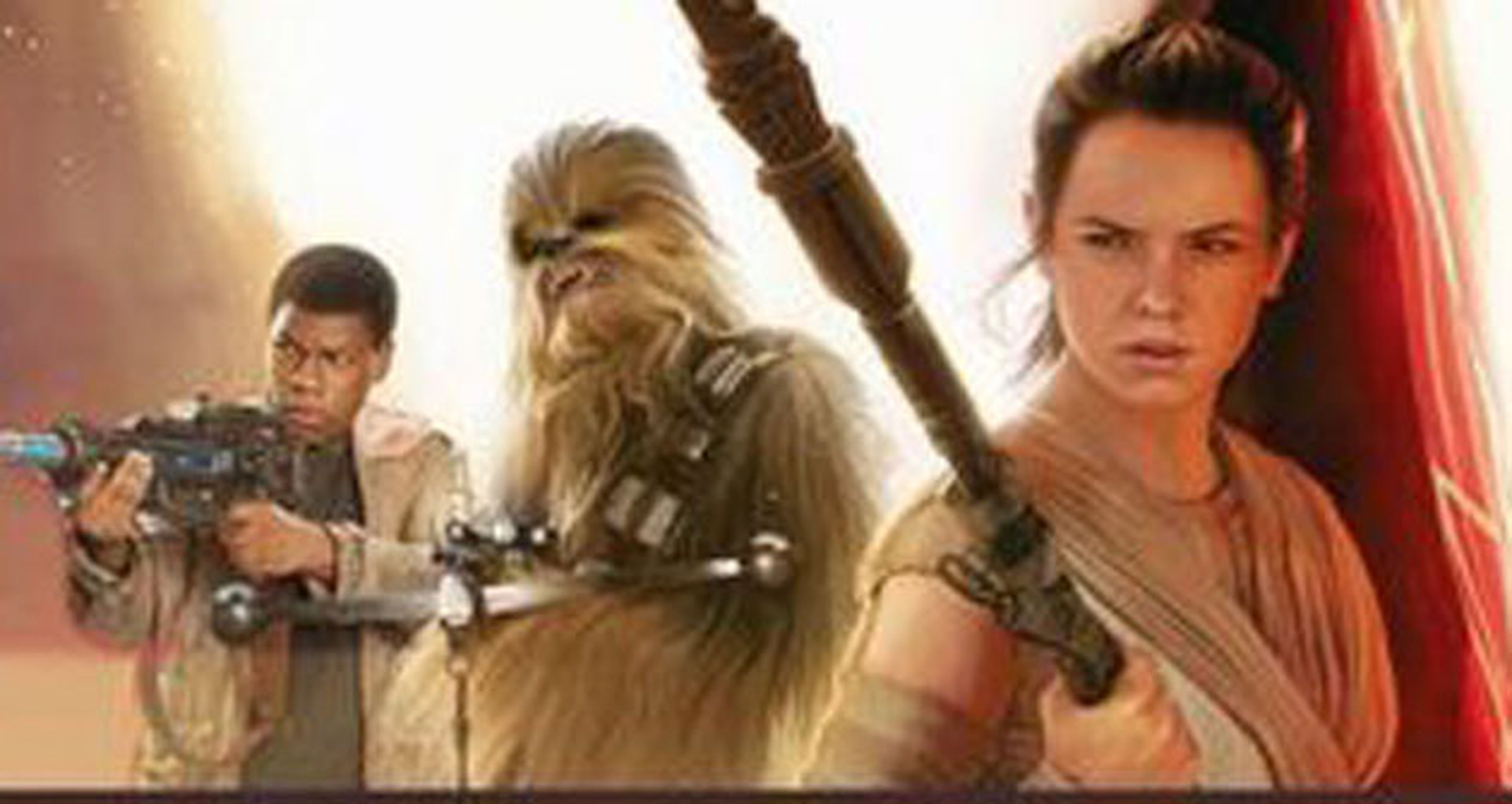 Star Wars: El despertar de la Fuerza: banner con John Boyega y Daisy Ridley
