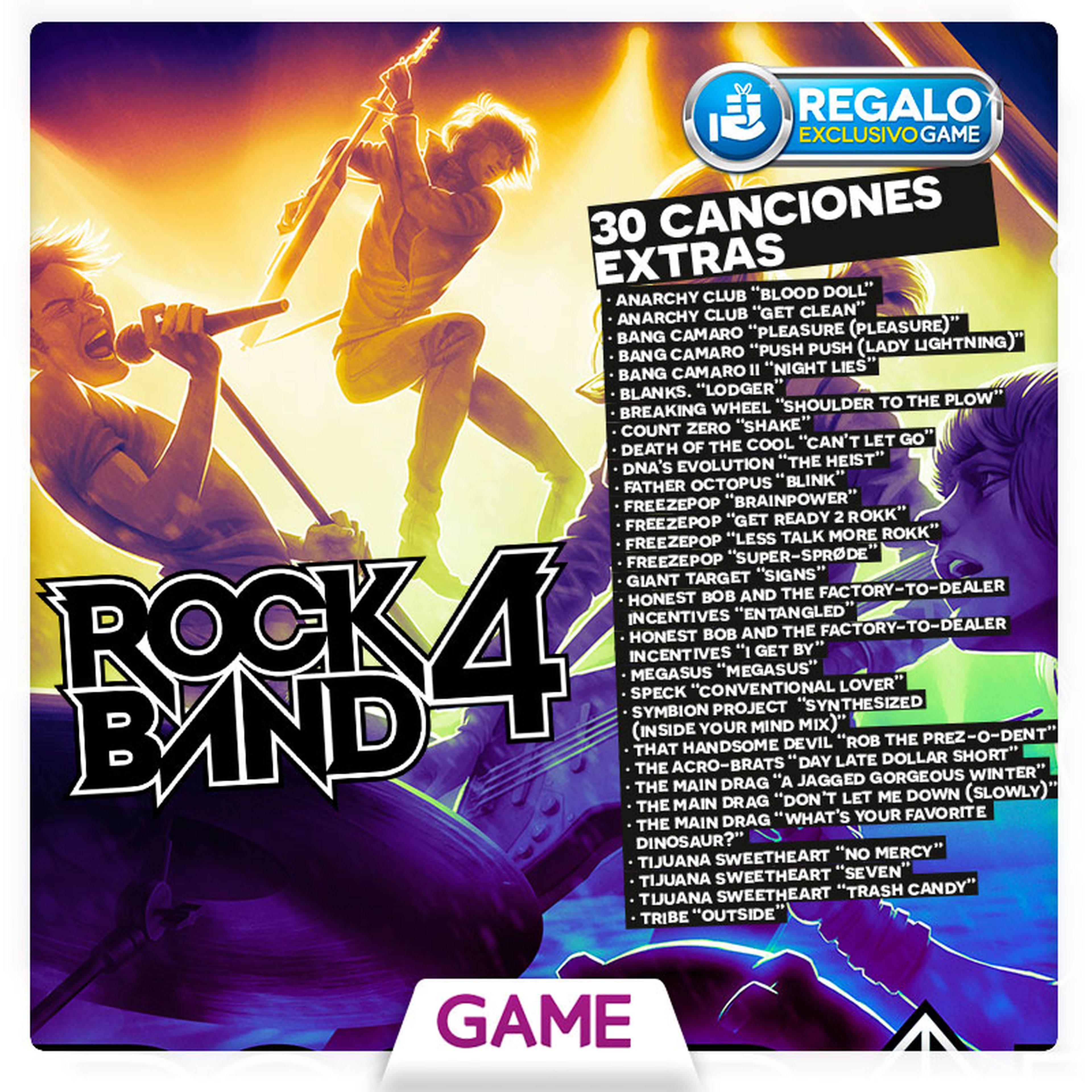 Rock Band 4, regalo de reserva de GAME