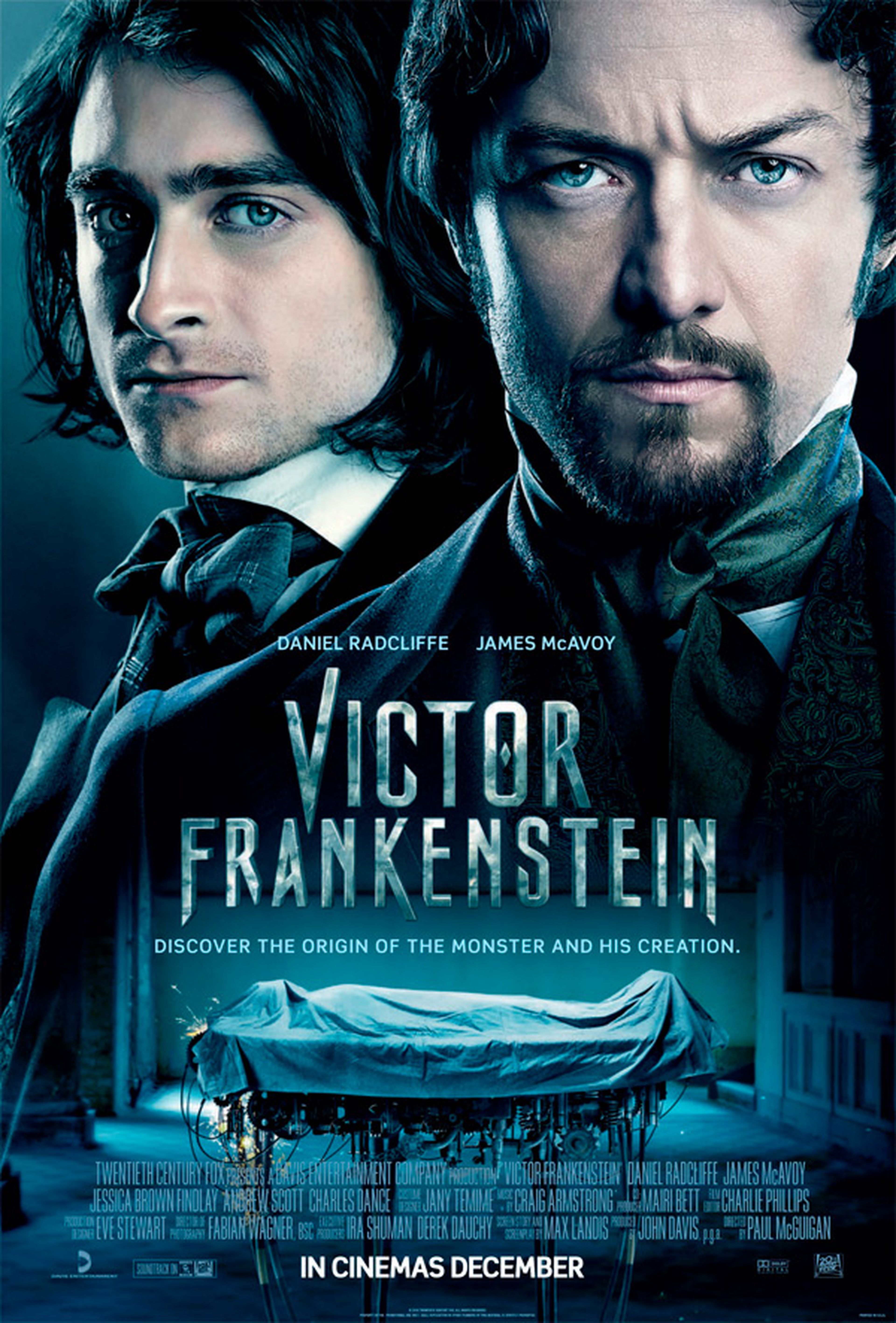 Tráiler de Victor Frankenstein con James McAvoy y Daniel Radcliffe