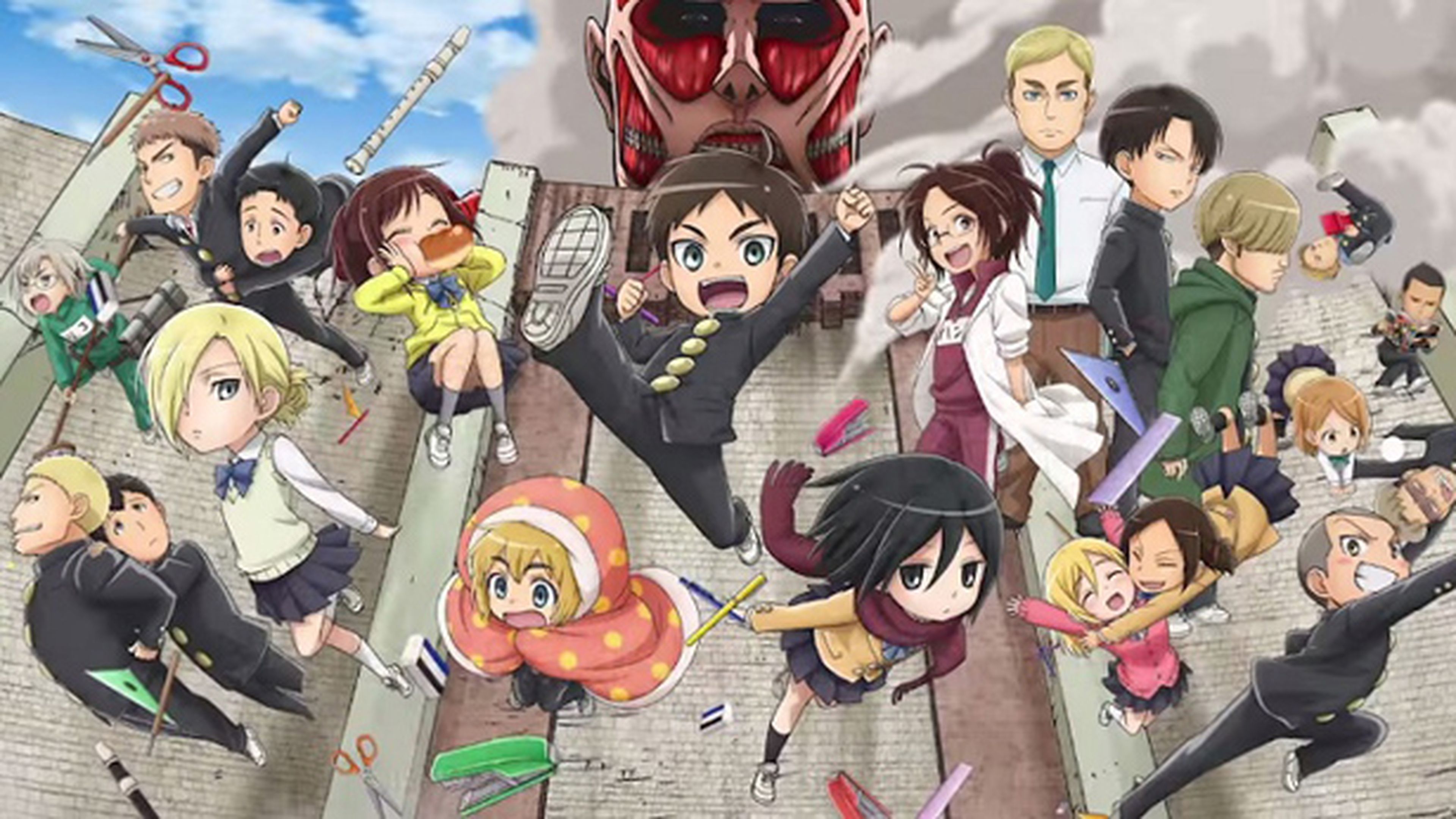 El anime Shingeki! Kyojin Chūgakkō se estrena en octubre