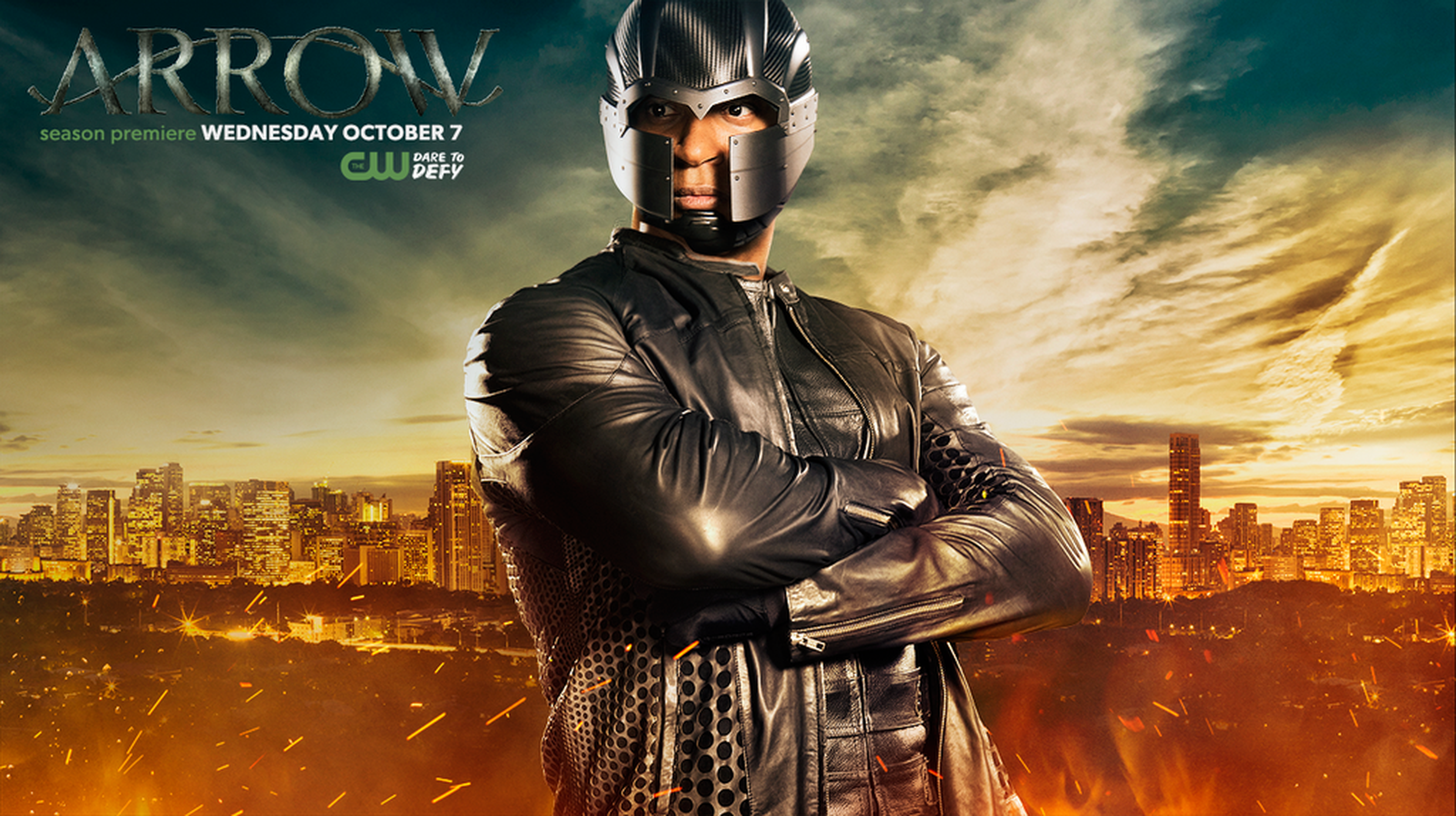 Arrow: carteles con Oliver Queen y John Diggle... ¡clavado a Magneto!