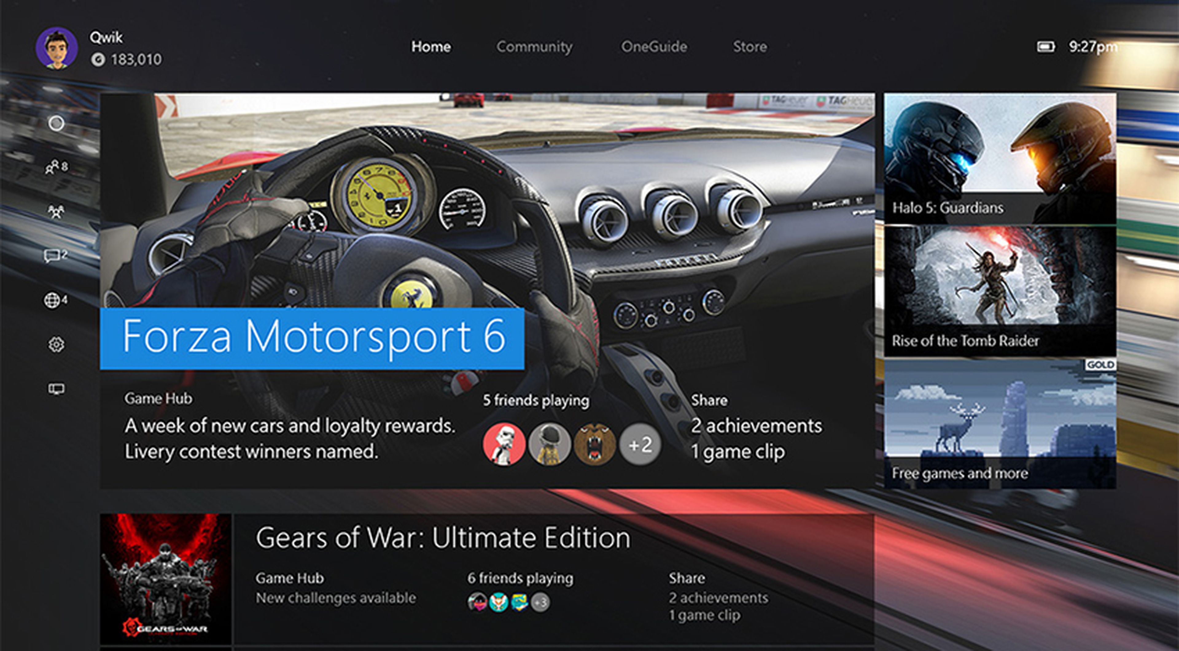 Xbox One: detallada la actualización de noviembre