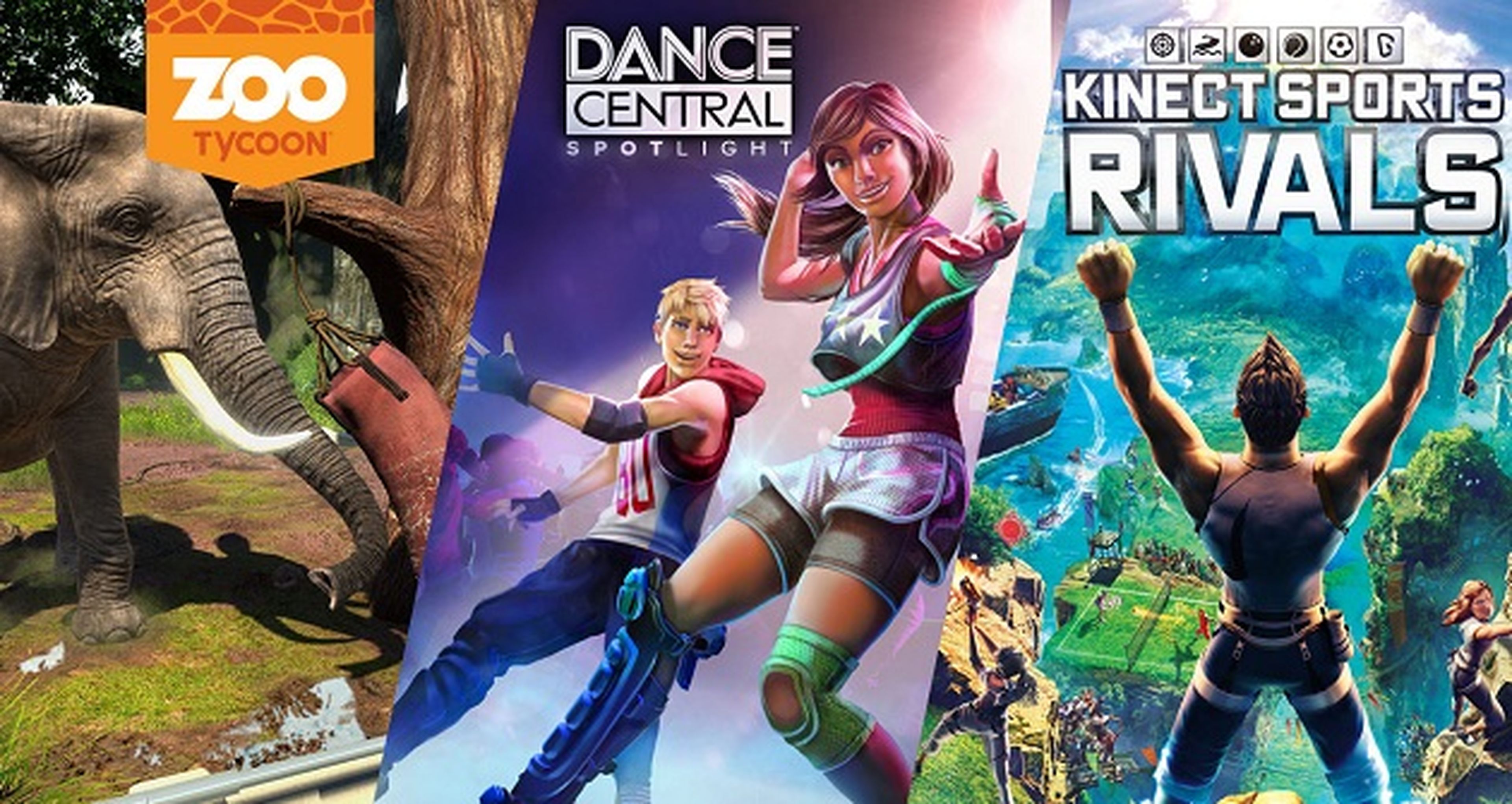 Pack de Xbox One + Kinect + Kinect Sports Rivals + Dance Central Spotlight + Zoo Tycoon
