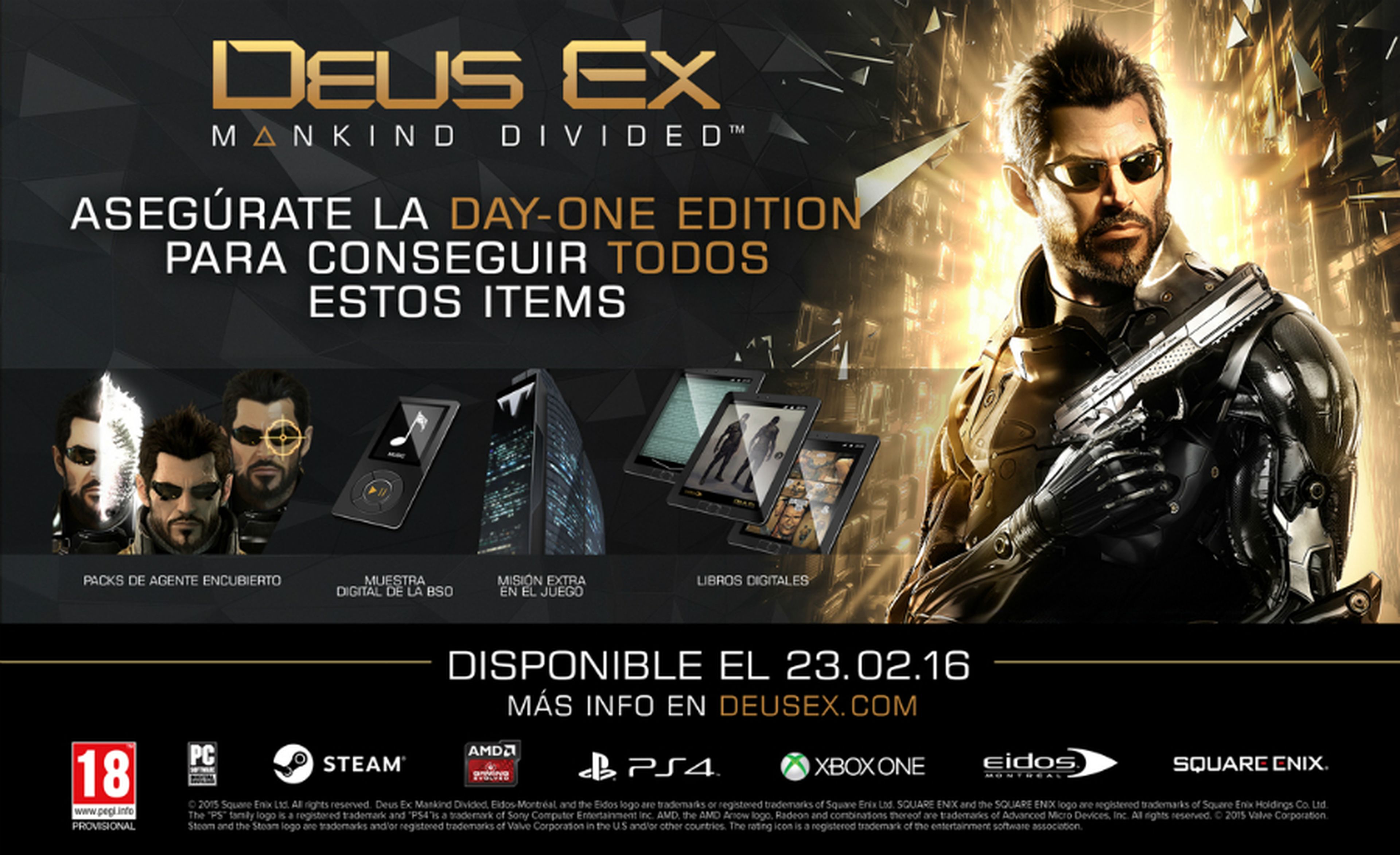 Deus Ex Mankind Divided presenta sus diferentes ediciones