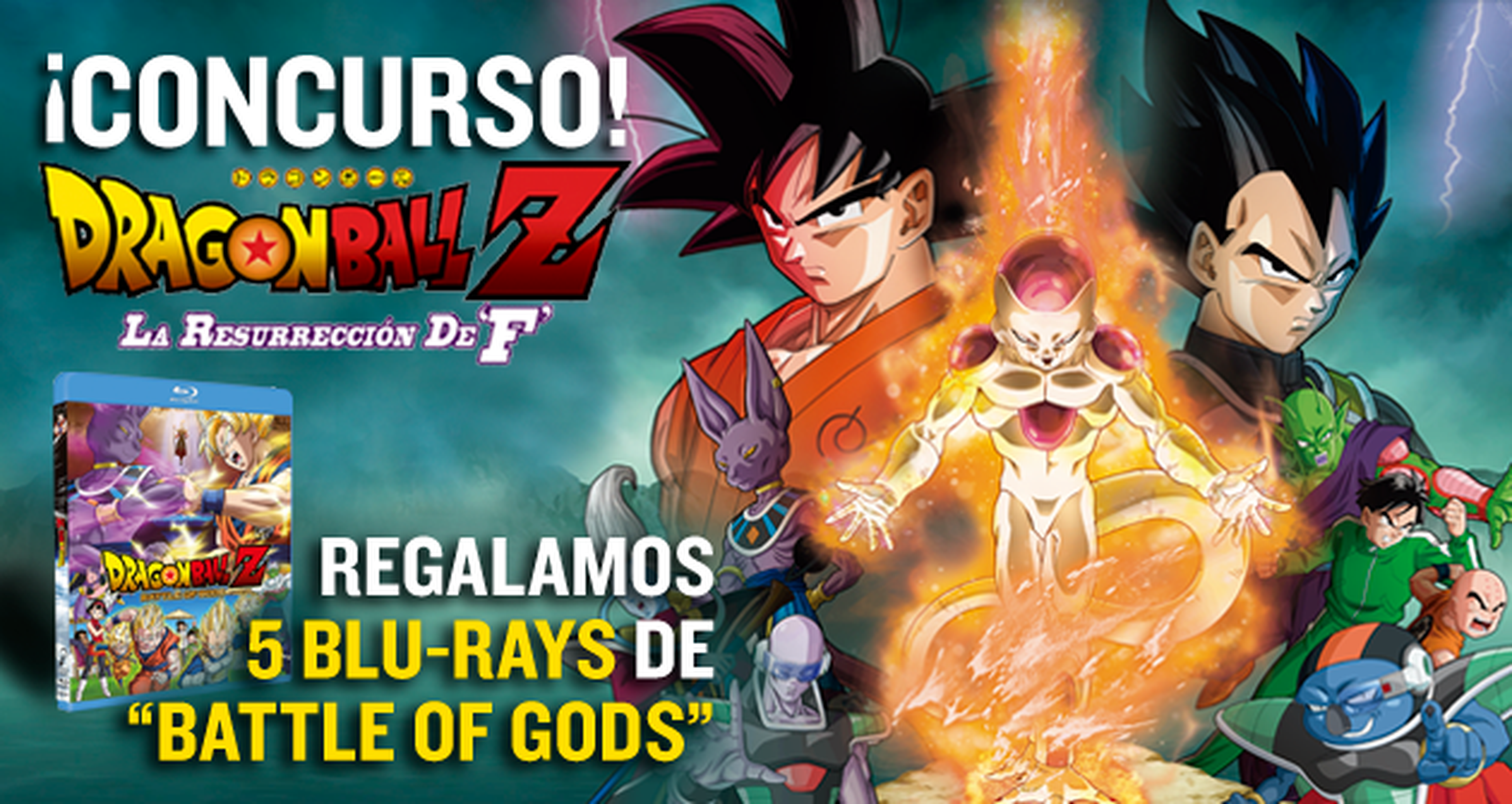 Concurso Dragon Ball Z La resurrección de F: ¡Regalamos 5 Blu-Rays de Battle of Gods!