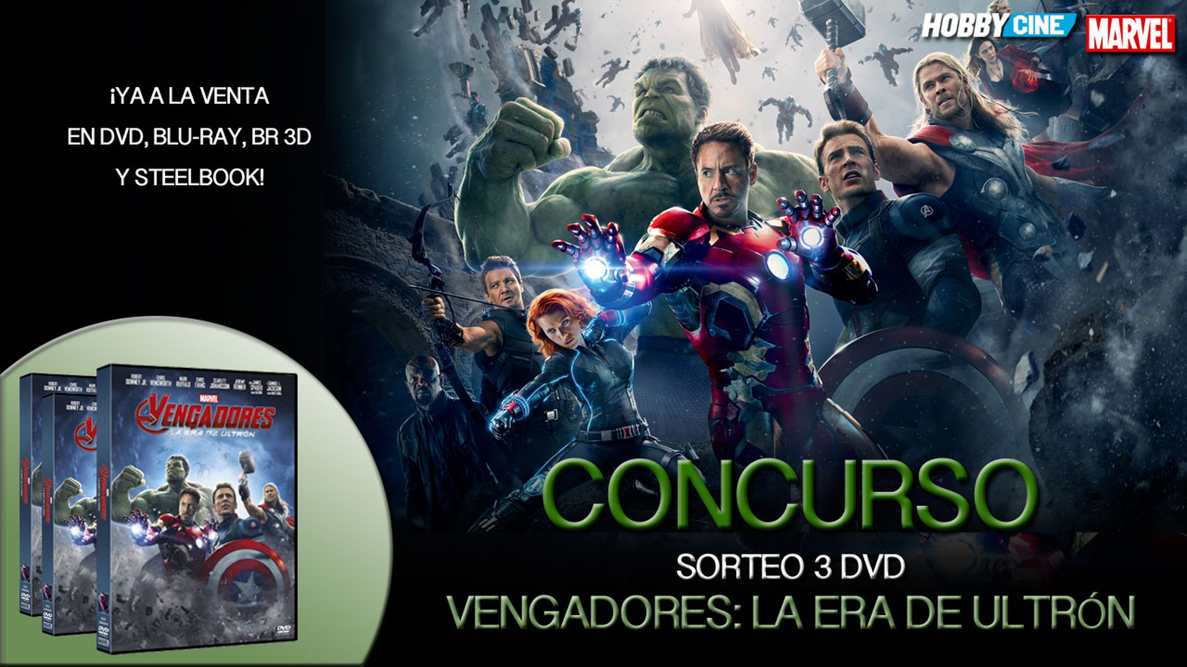Vengadores - La era de Ultrón. Así es en DVD y Blu-Ray. ¡Concurso!