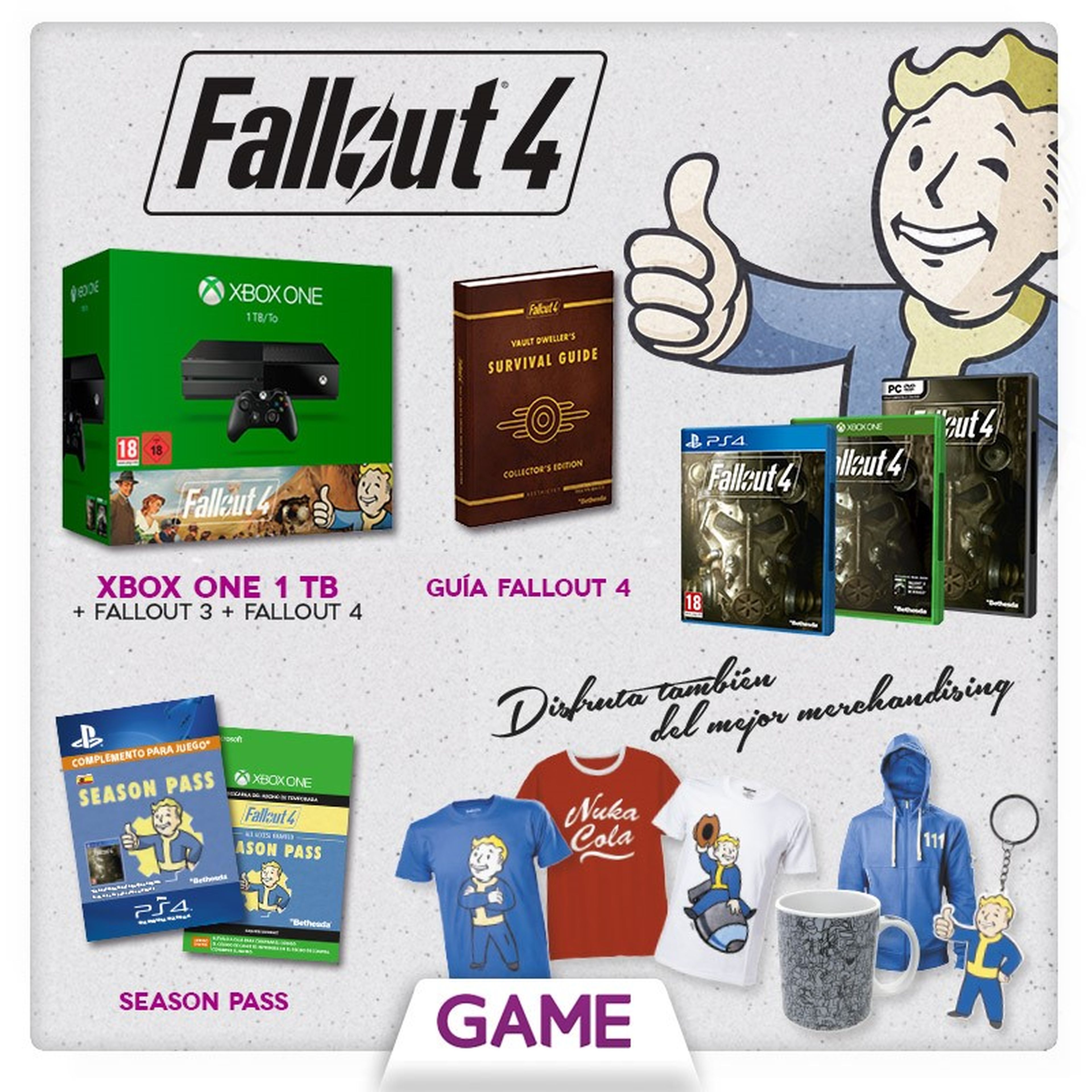 Fallout 4, productos del juego en GAME