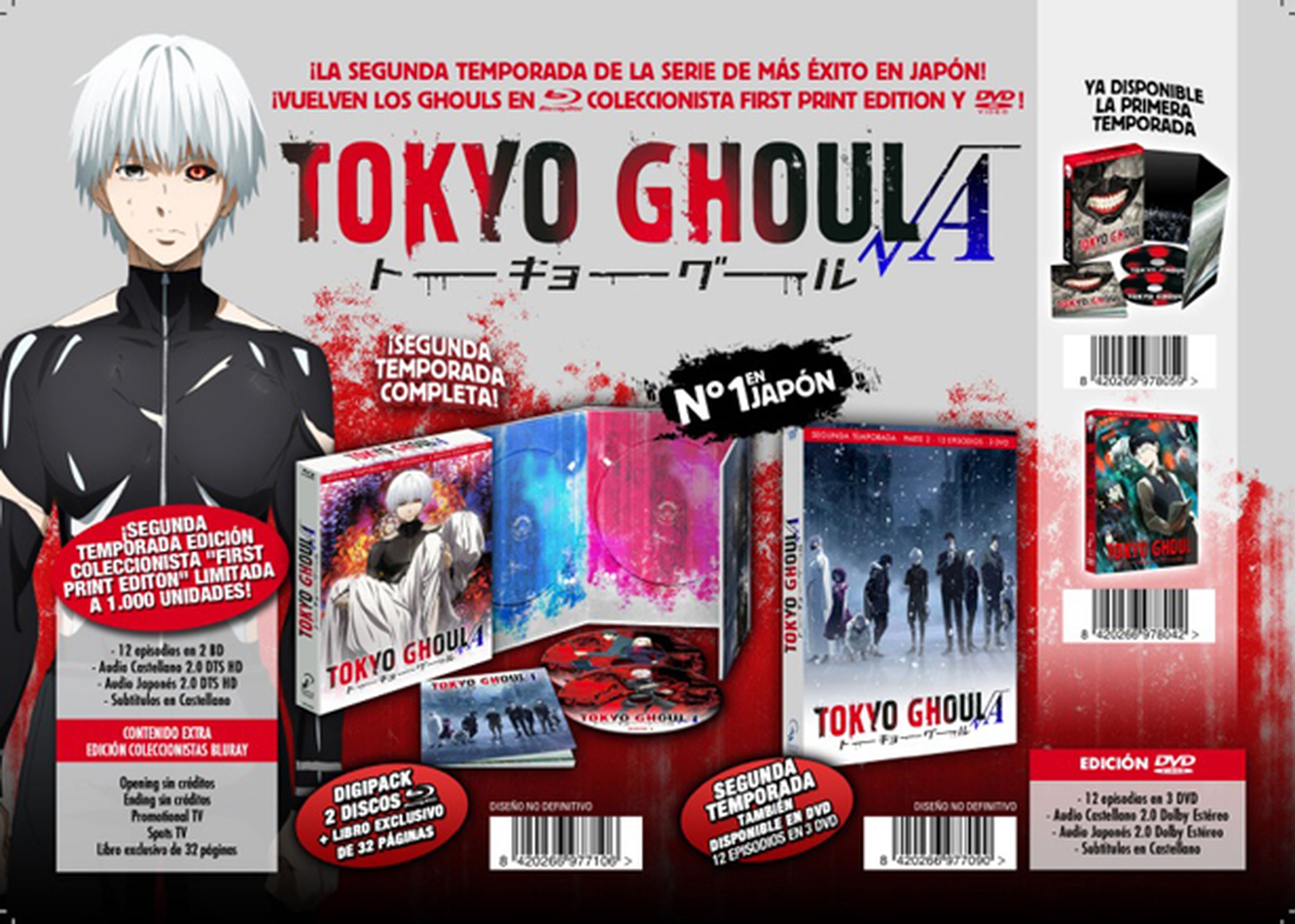 Tokyo Ghoul √A llega a España en enero